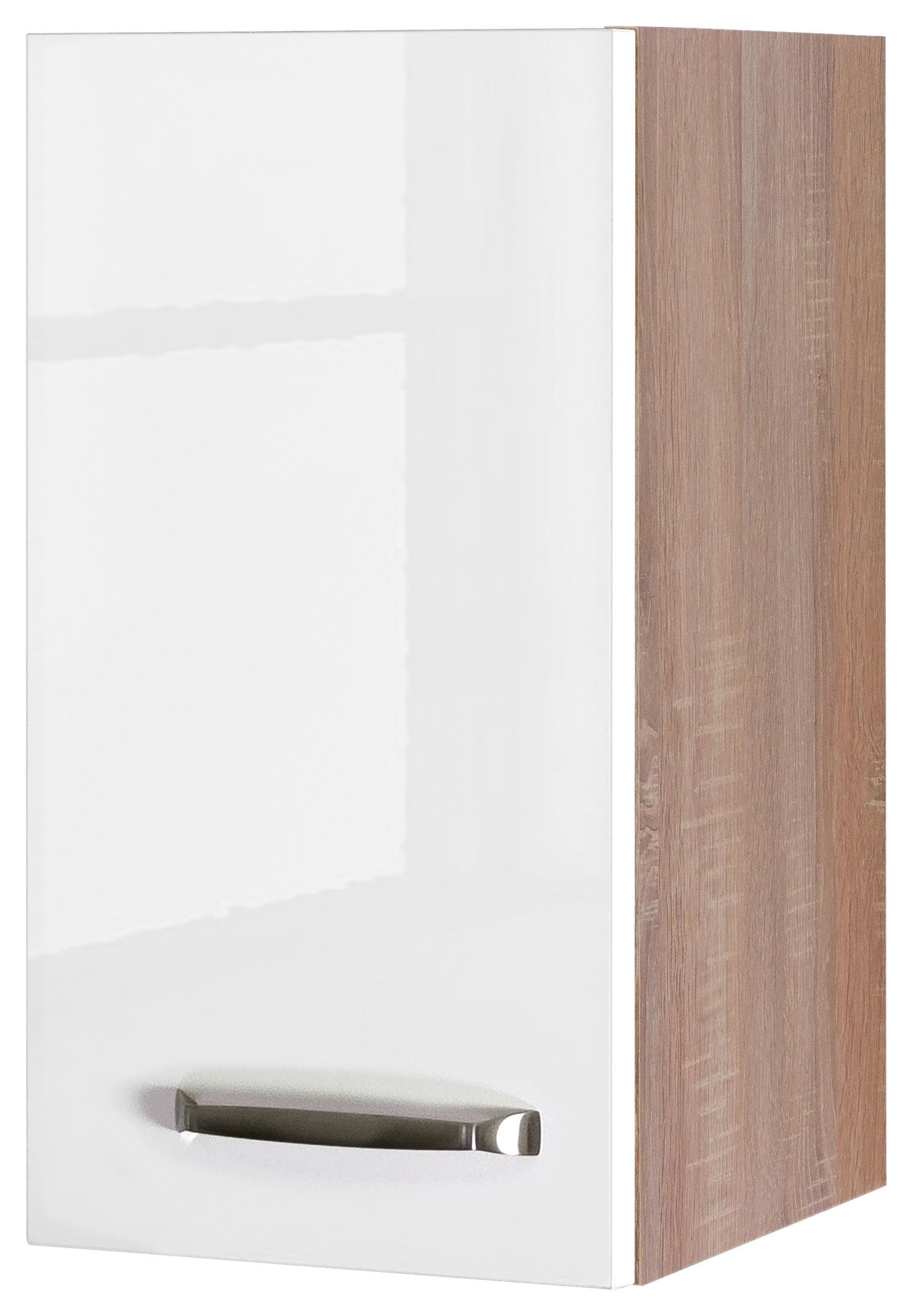 Hängeschrank Valero weiß Hochglanz B/H/T: ca. 30x54,8x32 cm Valero - Eiche/weiß (30,00/54,80/32,00cm) - Flex-Well