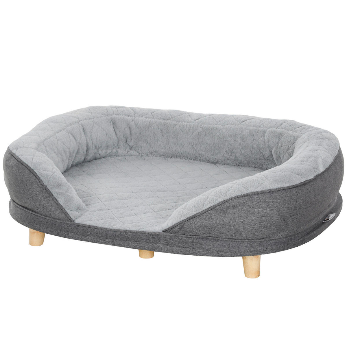 PawHut Hundesofa grau Polyester B/H/L: ca. 78x25x90 cm Hundesofa - grau (90,00/78,00/25,00cm) - PawHut
