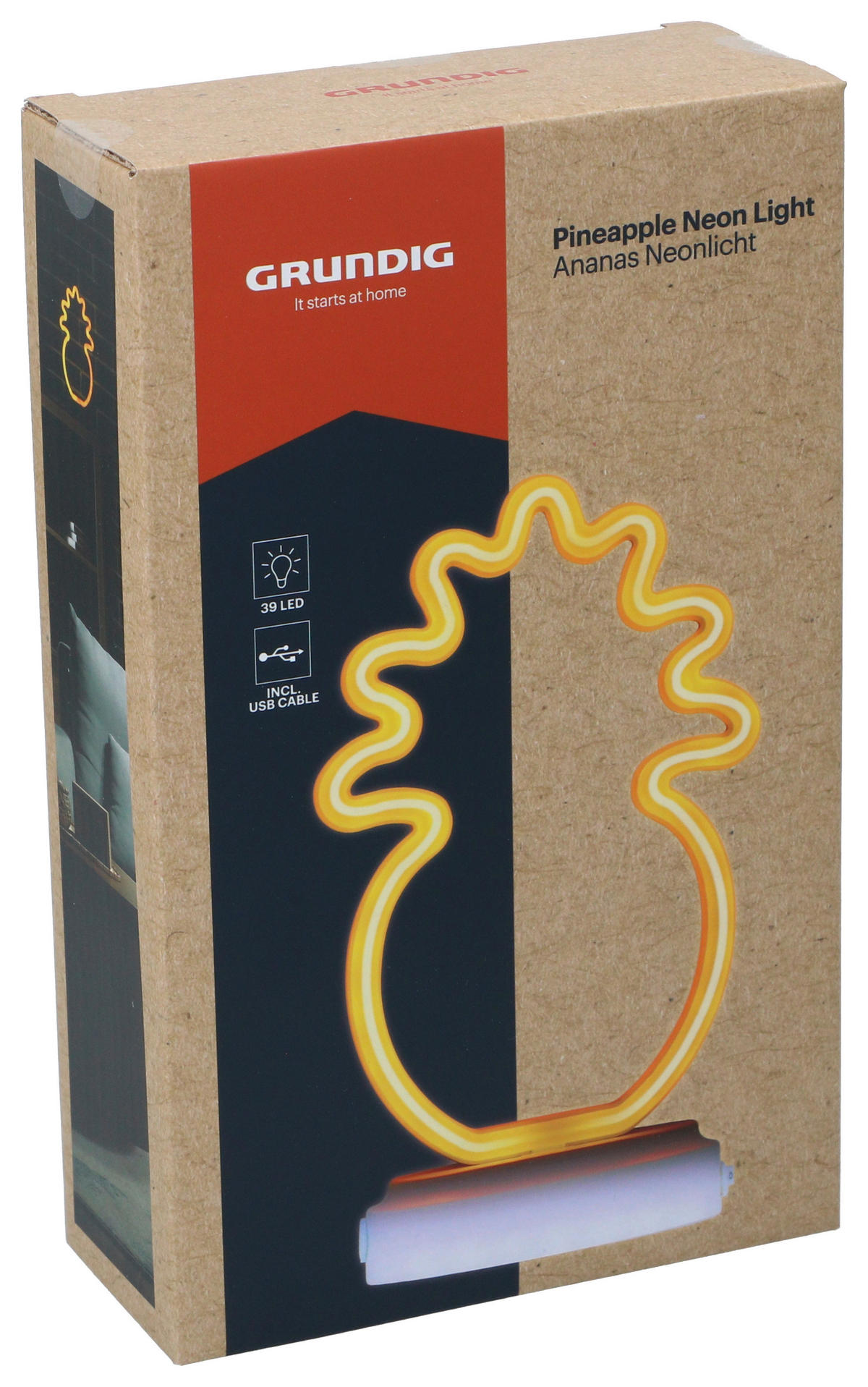 Grundig Neon-Leuchte B/H/L: ca. 13,5x5,6x23,3 cm Neon-Leuchte_Ananas - (23,30/13,50/5,60cm) - Grundig