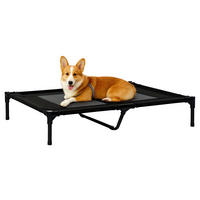 PawHut Hundeliege schwarz Metall B/H/L: ca. 76x18x92 cm Hundeliege - schwarz (92,00/76,00/18,00cm) - PawHut