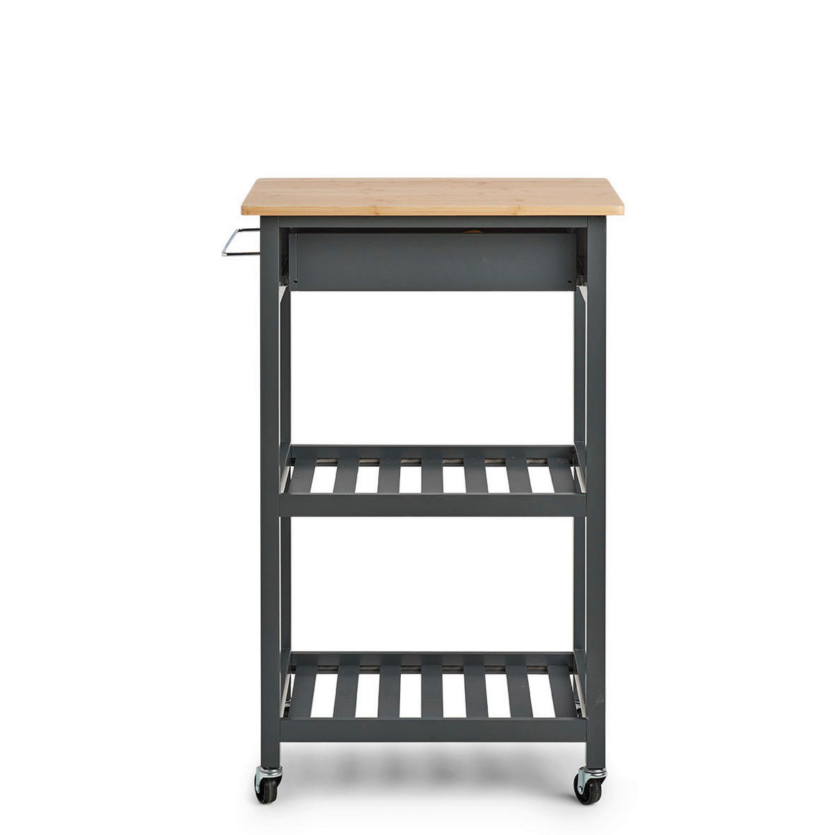 Zeller Küchenrollwagen grau MDF B/H/L: ca. 40x93x58 cm Küchenrollwagen - grau (58,00/40,00/93,00cm) - Zeller