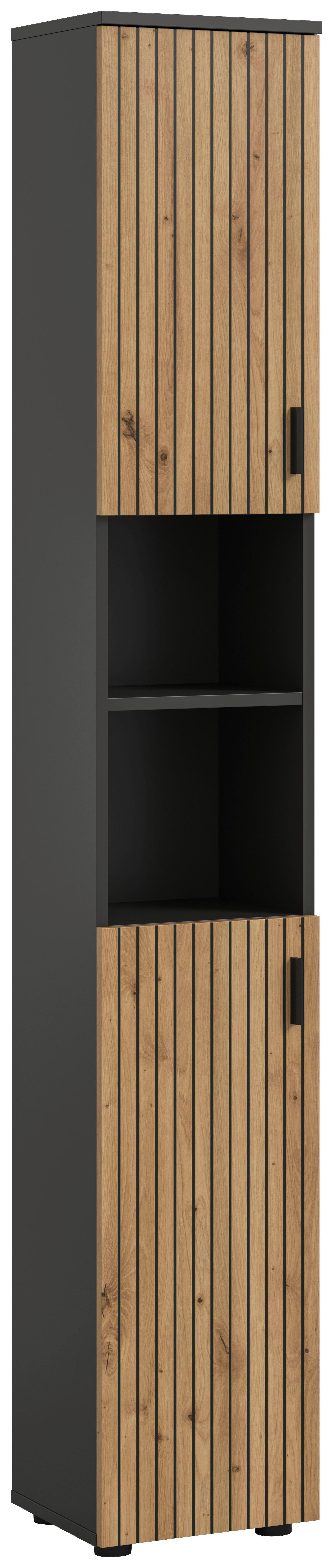 Badhochschrank Mone Basalt Nachbildung Artisan Oak Nachbildung B/H/T: ca. 30x192x30 cm Mone - Basalt (30,00/192,00/30,00cm) - xonox.home