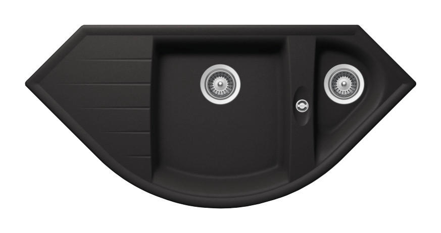 SCHOCK Einbauspüle Genius C-150 schwarz Cristalite B/H/T: ca. 110,5x19,5x52 cm Genius C-150 - schwarz (110,50/19,50/52,00cm) - SCHOCK