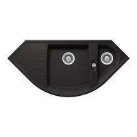 SCHOCK Einbauspüle Genius C-150 schwarz Cristalite B/H/T: ca. 110,5x19,5x52 cm Genius C-150 - schwarz (110,50/19,50/52,00cm) - SCHOCK