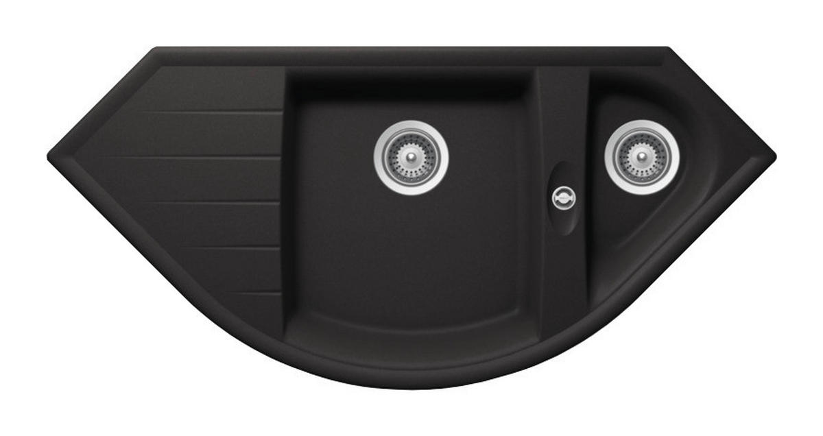 SCHOCK Einbauspüle Genius C-150 schwarz Cristalite B/H/T: ca. 110,5x19,5x52 cm Genius C-150 - schwarz (110,50/19,50/52,00cm) - SCHOCK