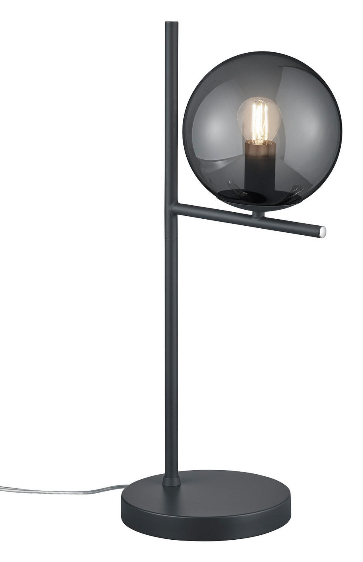 Reality Tischleuchte 502000142 anthrazit Metall Rauchglas B/H/T/D: ca. 18x52x24x16 cm E14 1 Brennstellen Pure - anthrazit (18,00/52,00/24,00cm) - Reality