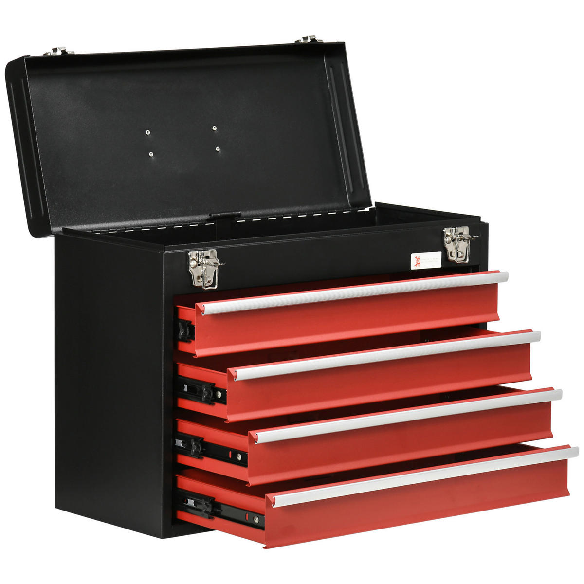 B/H/L: ca. 22x51x39,5 cm Werkzeugkiste - rot/schwarz (39,50/22,00/51,00cm) - DURHAND