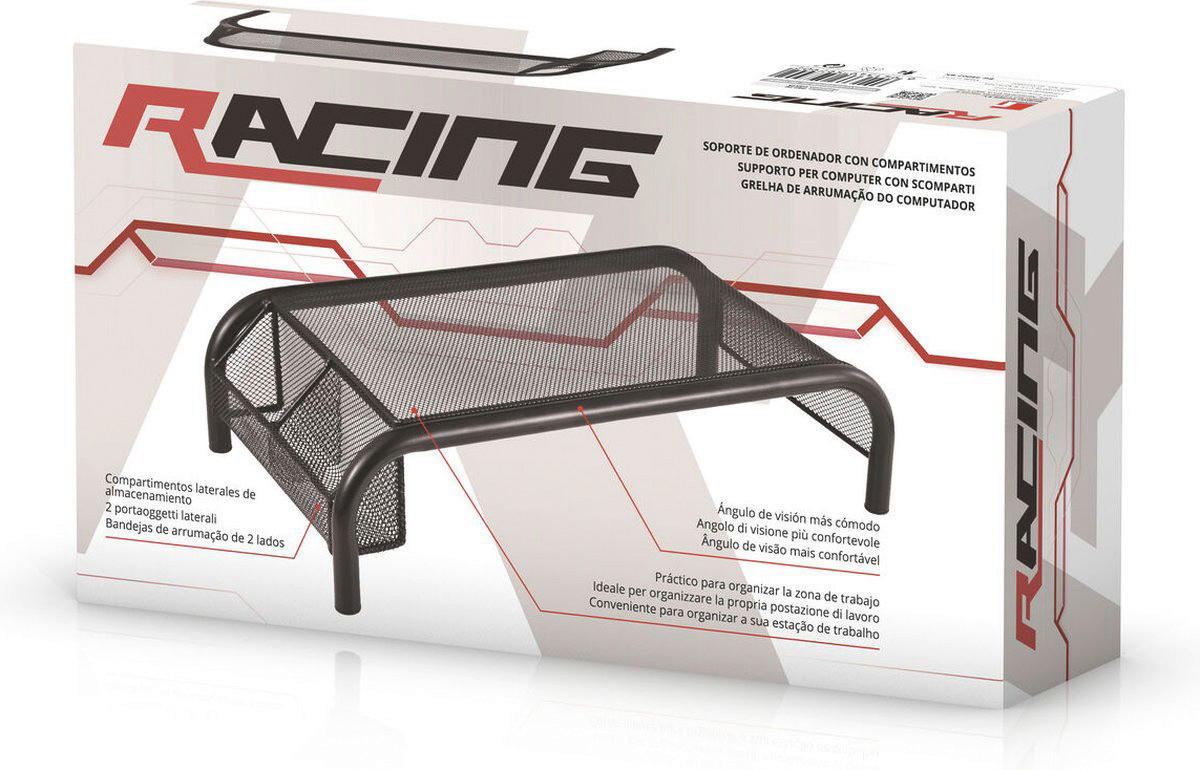 BERGNER Monitorständer RACING RACING - schwarz (23,00/42,00/10,00cm) - BERGNER