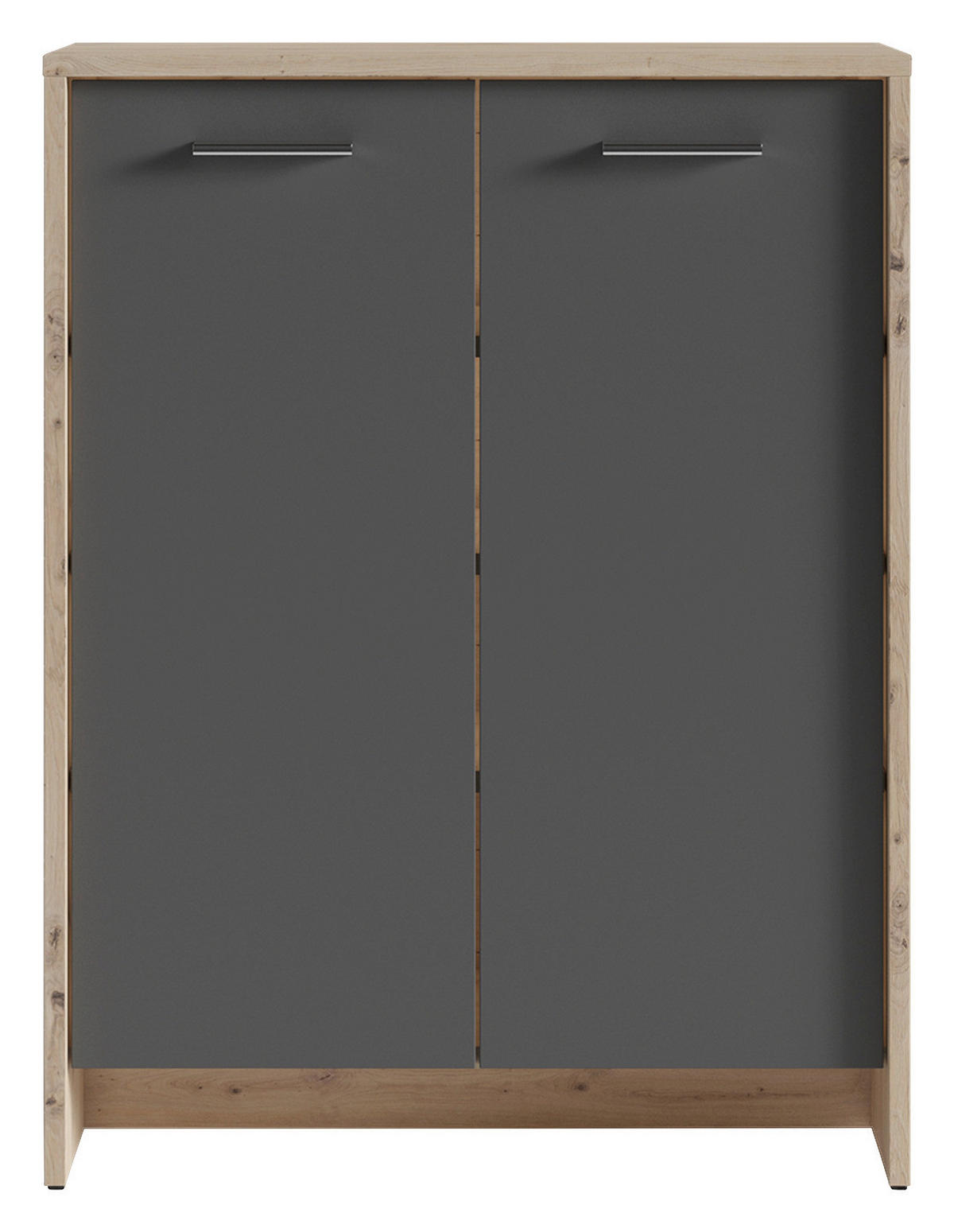 Schuhkommode BEN Eiche Nachbildung anthrazit B/H/T: ca. 63x83x35 cm BEN - Eiche/anthrazit (63,00/83,00/35,00cm) - byLIVING