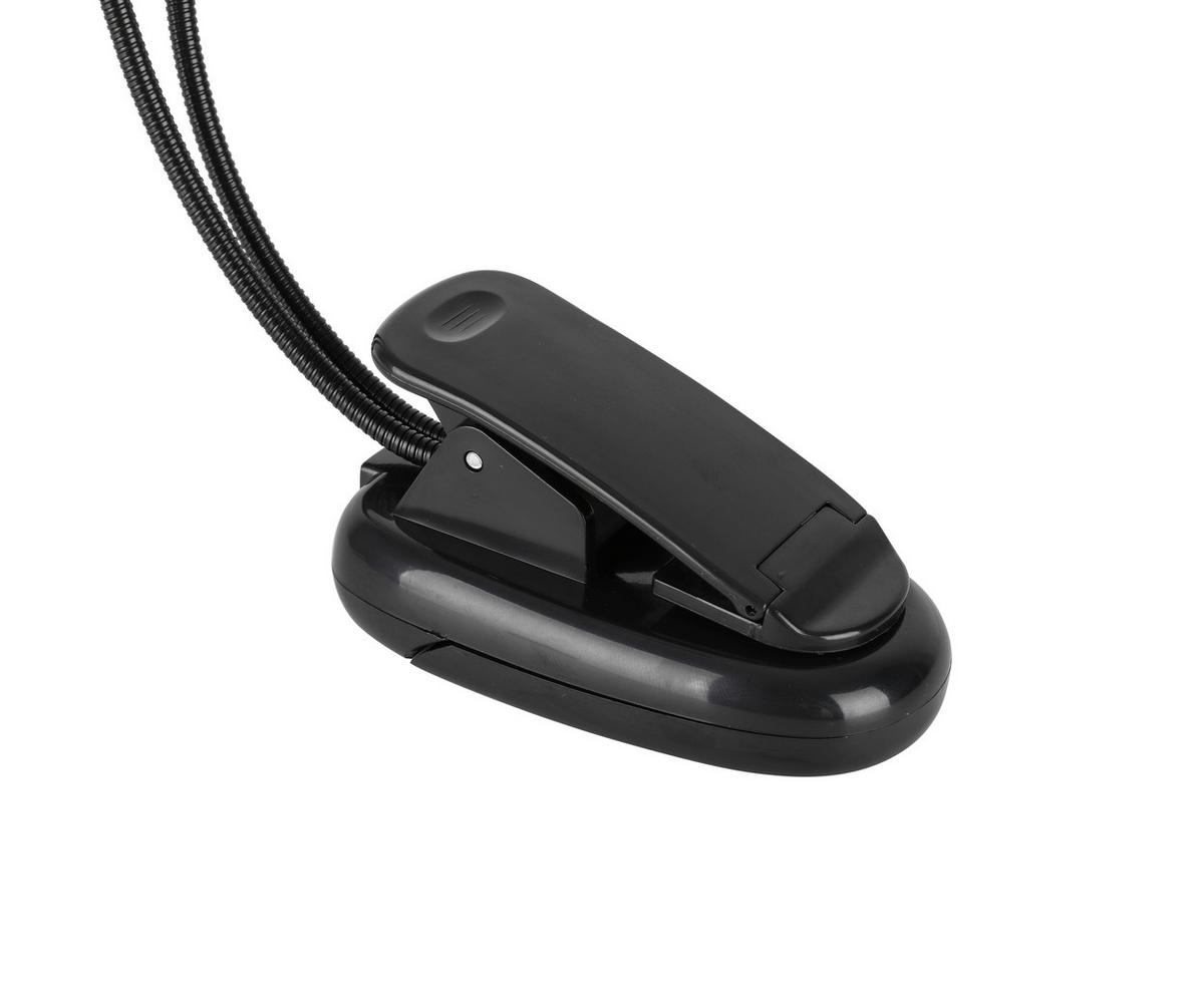 LED-Tischleuchte C31737PO schwarz Kunststoff B/H/T: ca. 5x8x21 cm Batterie-Klemmleuchte_Ben - schwarz (5,00/8,00/21,00cm)