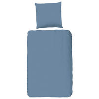Bettwäsche eisblau Baumwolle B/L: ca. 135x200 cm Bettwäsche-Baumwolle-Satin - eisblau (135,00/200,00cm) - HIP