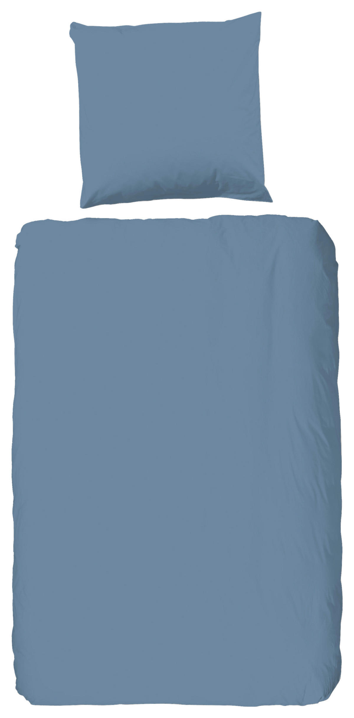 Bettwäsche eisblau Baumwolle B/L: ca. 135x200 cm Bettwäsche-Baumwolle-Satin - eisblau (135,00/200,00cm) - HIP