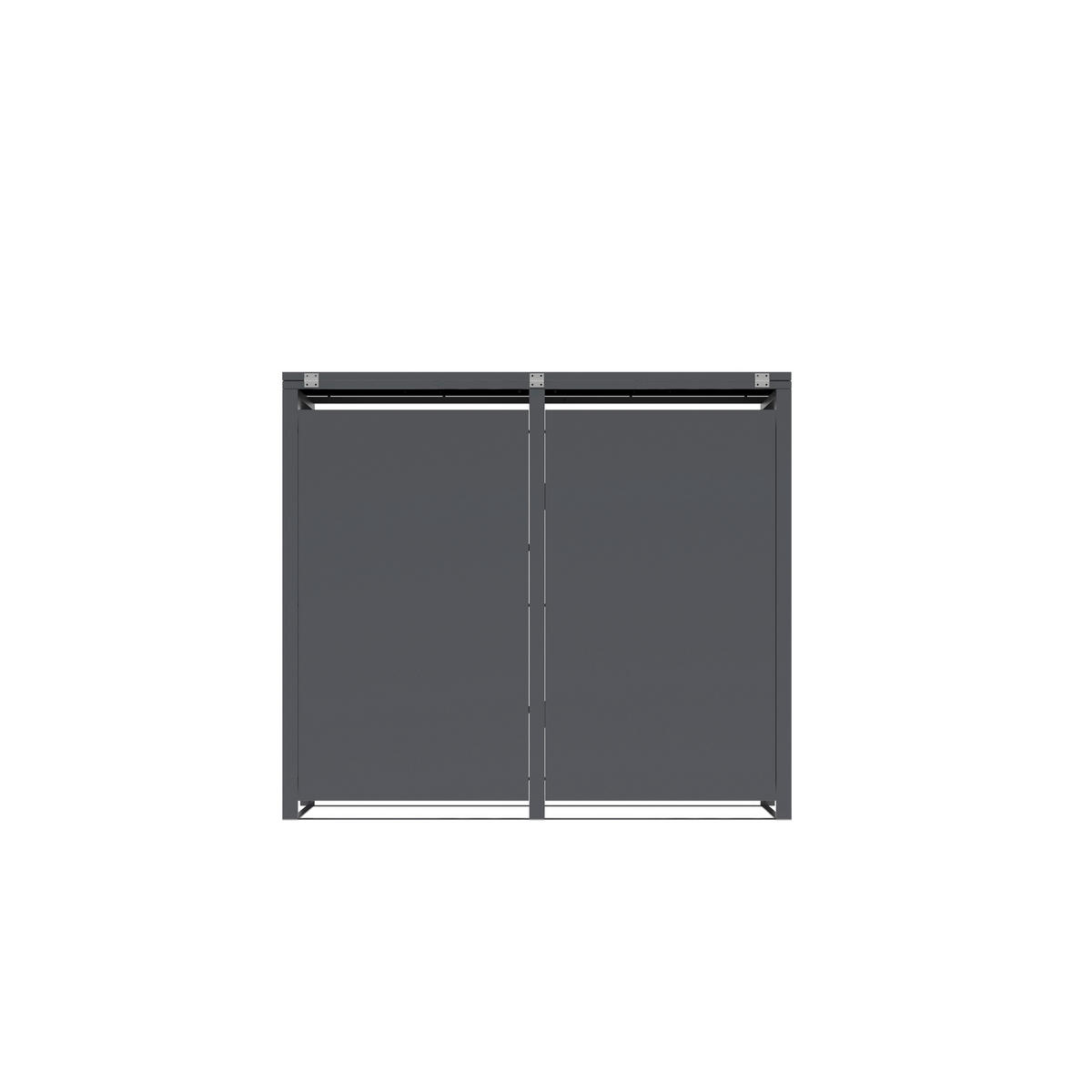 Westmann Mülltonnenbox Status anthrazit B/H/L: ca. 132x116x80 cm Status - anthrazit (80,00/132,00/116,00cm) - Westmann