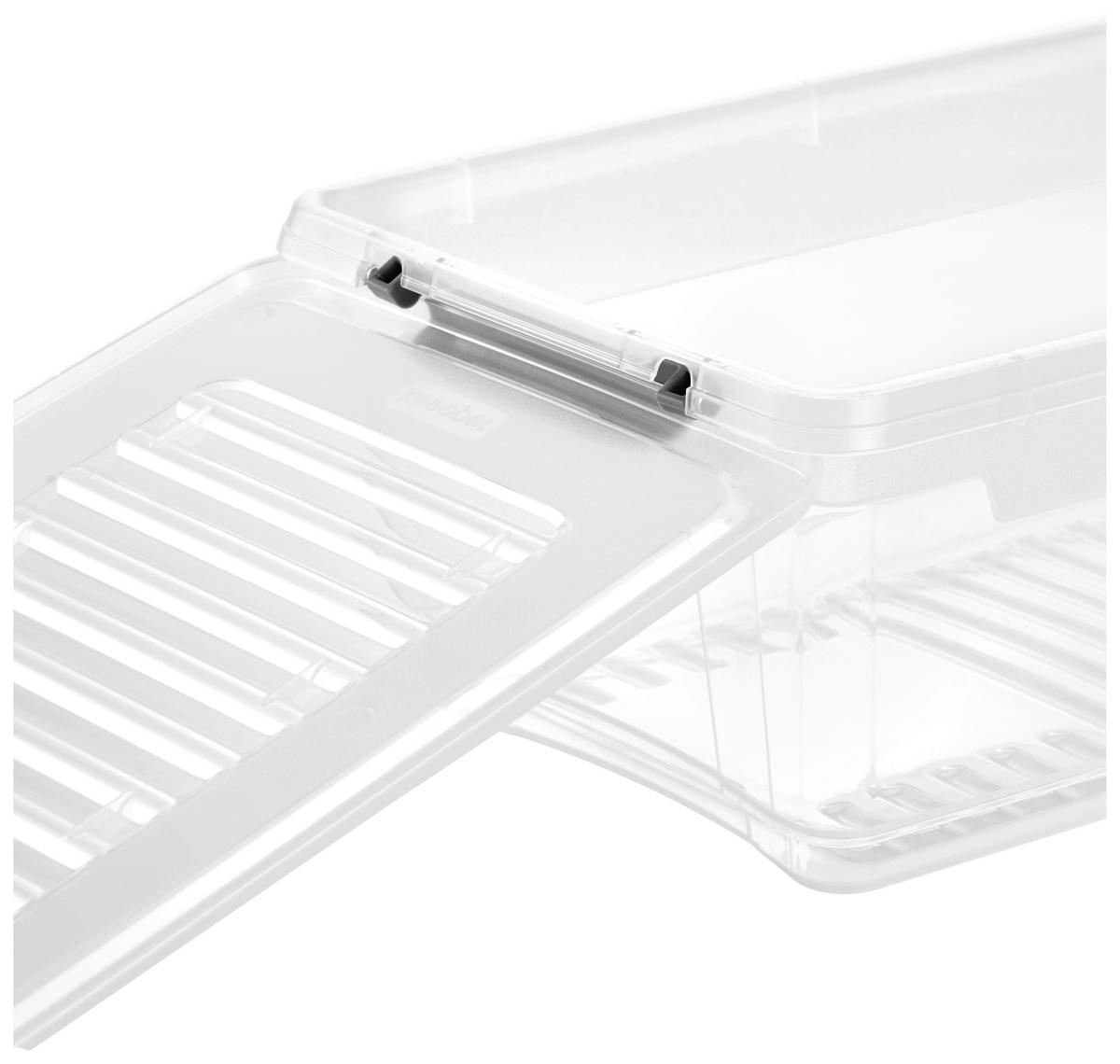 Aufbewahrungsbox transparent B/H/L: ca. 28,5x16x37,5 cm Clipbox_Leonie 11,4l - transparent (37,50/28,50/16,00cm)