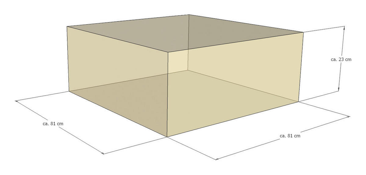 Grasekamp Schutzhülle für Loungehocker grau Polyester-Mischgewebe B/H/L: ca. 81x23x81 cm Schutzhülle_Loungehocker - grau (81,00/81,00/23,00cm) - Grasekamp