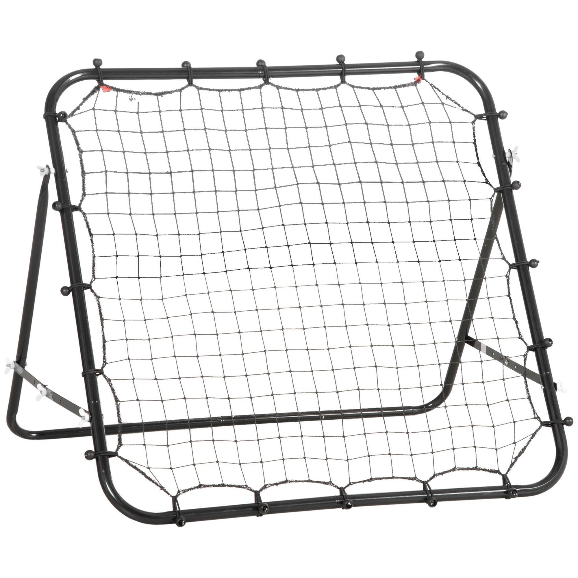 HOMCOM Kinder Fußballtor schwarz B/H/L: ca. 80x96x96 cm Rebounder - schwarz (96,00/80,00/96,00cm) - HOMCOM