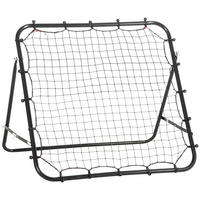 HOMCOM Kinder Fußballtor schwarz B/H/L: ca. 80x96x96 cm Rebounder - schwarz (96,00/80,00/96,00cm) - HOMCOM