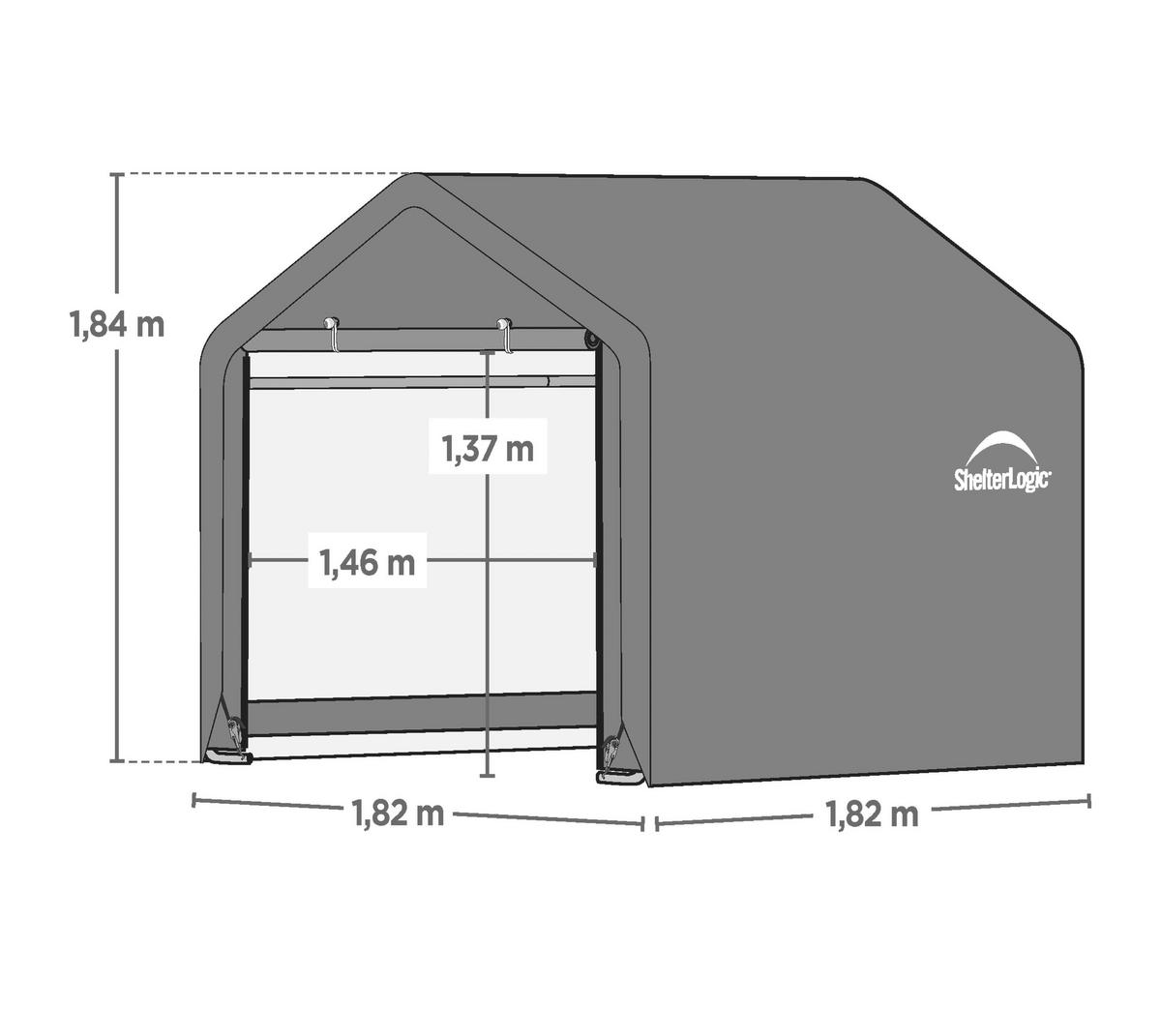 ShelterLogic Gartenhaus Shed-in-a-Box grau B/H/T: ca. 180x183x196 cm Shed-in-a-Box - grau (180,00/183,00/196,00cm) - ShelterLogic