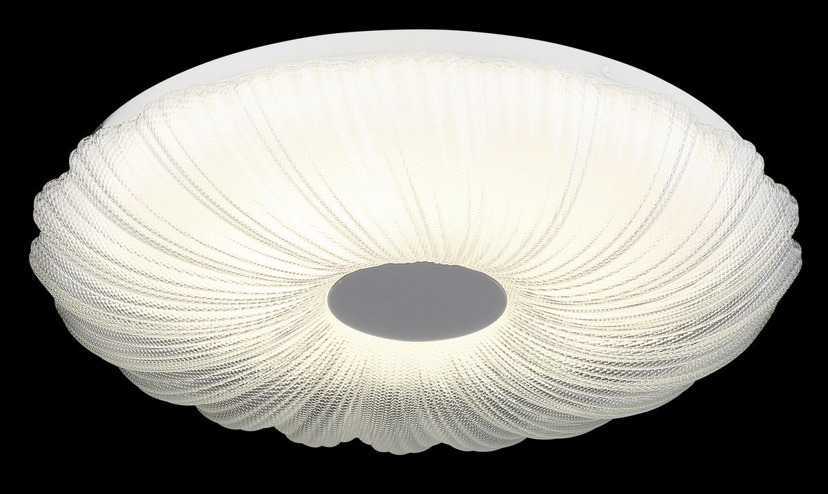 GLOBO Deckenleuchte weiß Satiniert Opal Metall Kunststoff H/D: ca. 7x38 cm 1 Brennstellen CAVENDISH - weiß/Satiniert (38,00/7,00cm) - GLOBO