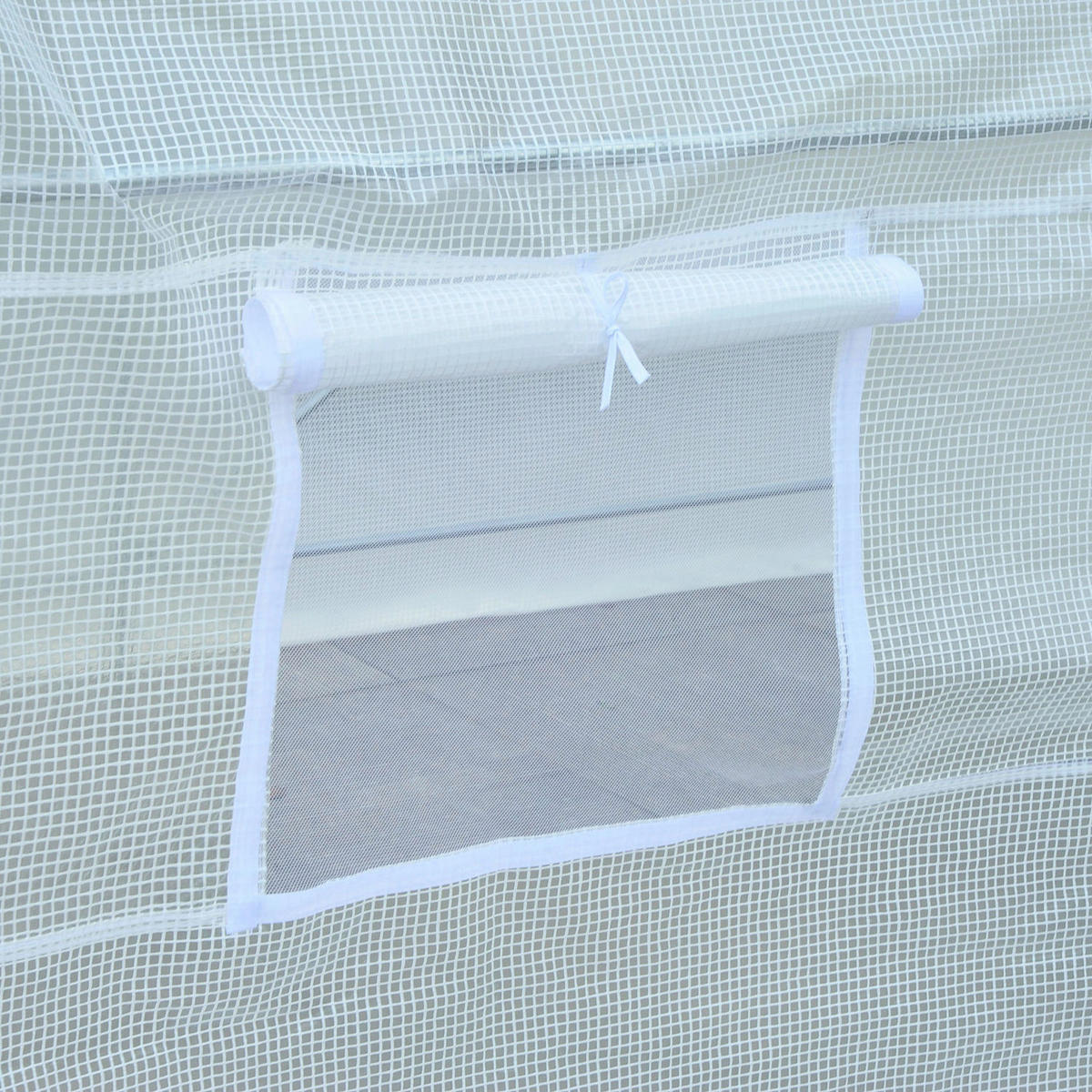 Outsunny Foliengewächshaus B/H/L: ca. 200x200x250 cm Foliengewächshaus MH845-071 - weiß (250,00/200,00/200,00cm) - Outsunny