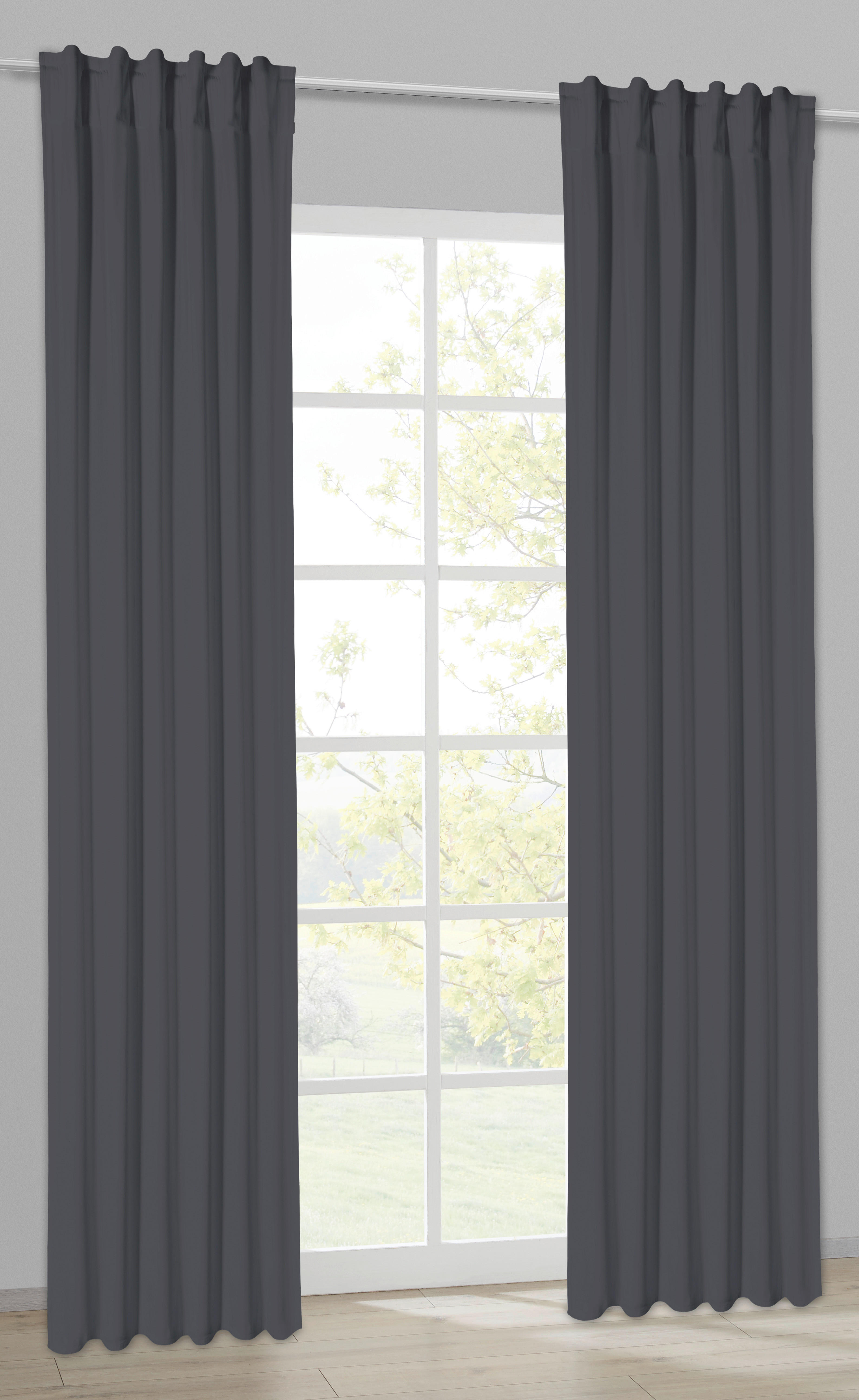 Verdunklungsvorhang Tim schwarz B/L: ca. 135x245 cm Tim - schwarz/anthrazit (135,00/245,00cm) - Sensation