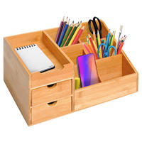 HOMCOM Organizer natur Bambus B/H/L: ca. 205x33x155 cm Schreibtischorganizer - natur (155,00/205,00/33,00cm) - HOMCOM