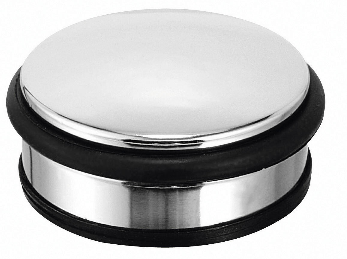 Axentia Türstopper silber Edelstahl B/H/L: ca. 10x4,5x10 cm Türstopper flach - silber (10,00/10,00/4,50cm) - Axentia