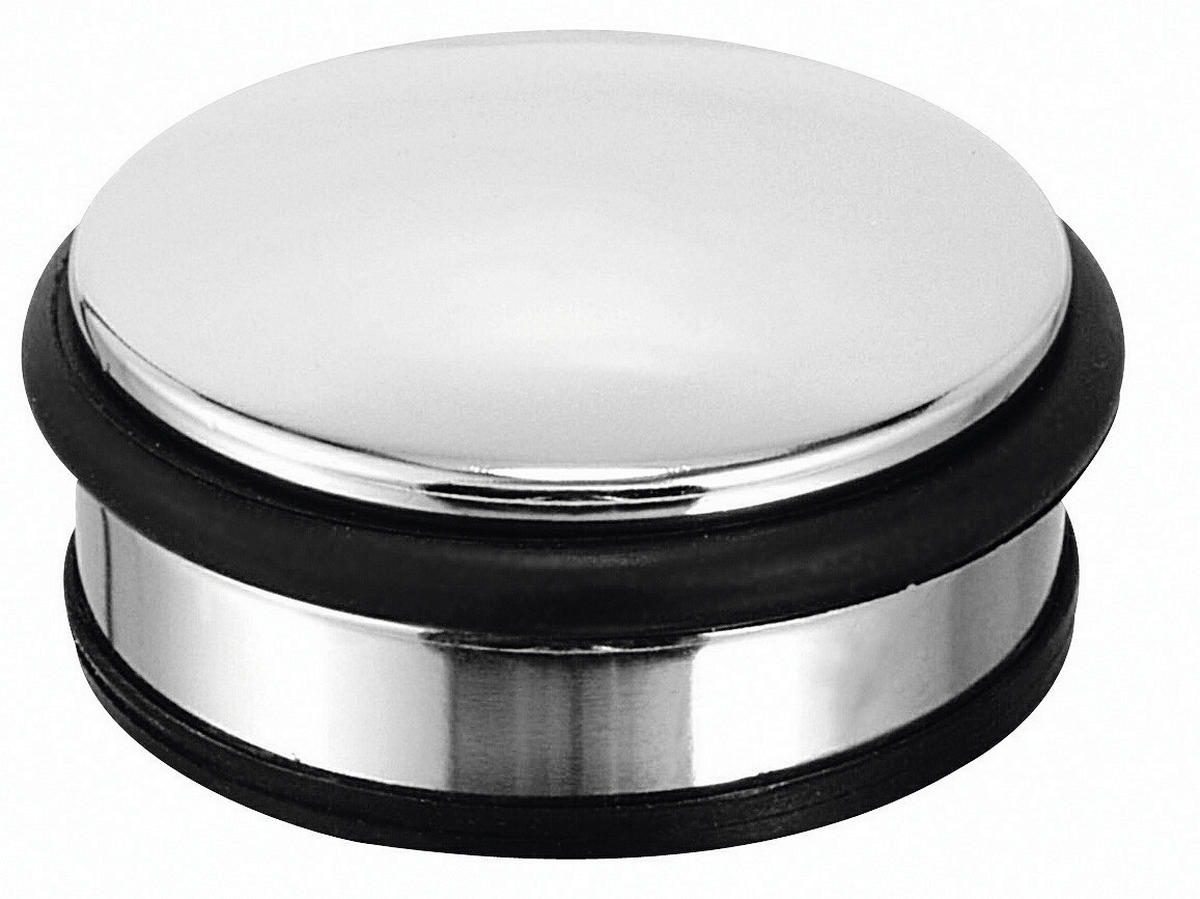 Axentia Türstopper silber Edelstahl B/H/L: ca. 10x4,5x10 cm Türstopper flach - silber (10,00/10,00/4,50cm) - Axentia