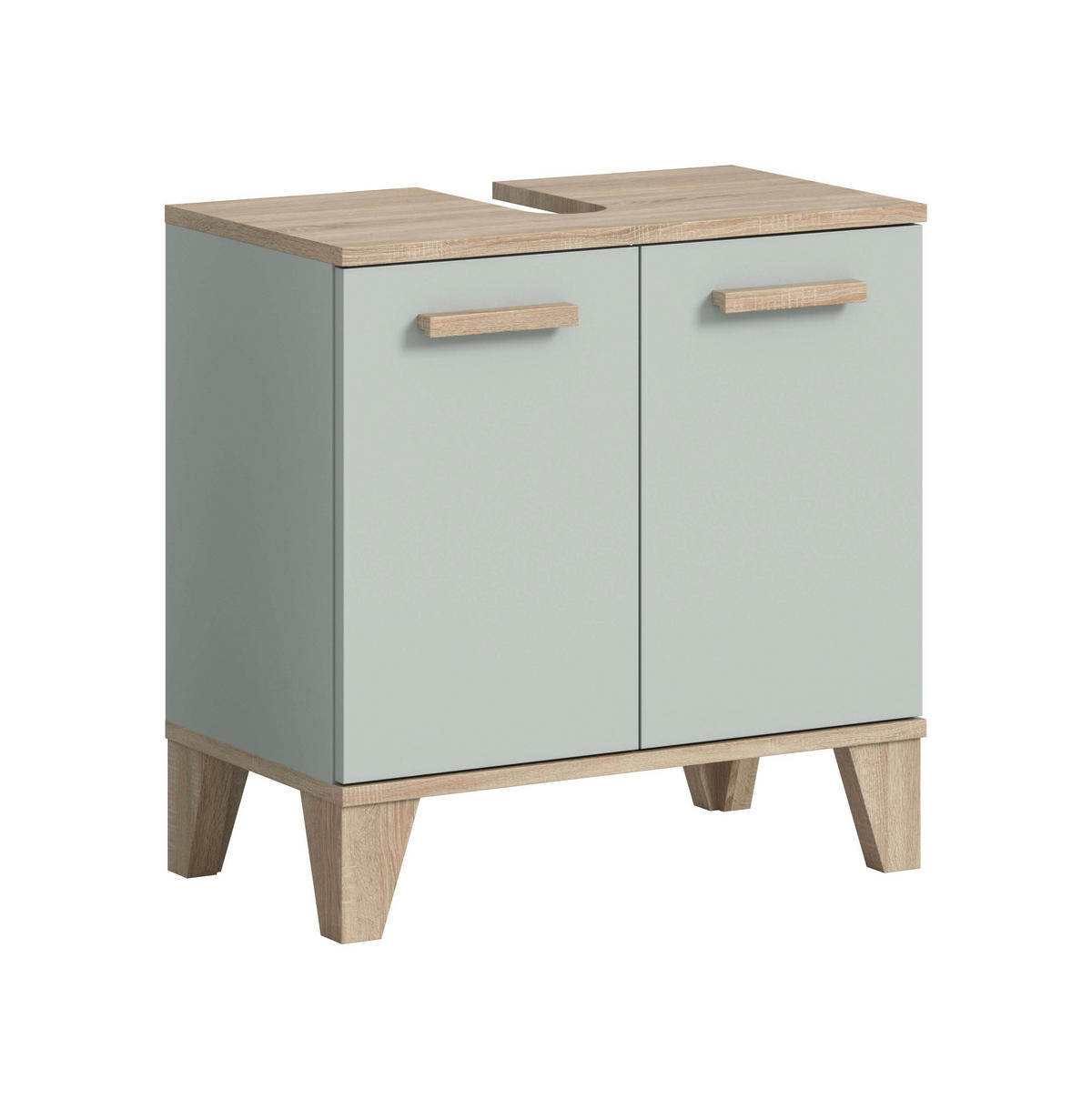 Waschbeckenunterschrank STAR hellgrün Eiche hell Nachbildung B/H/T: ca. 60x61x34 cm STAR - hellgrün (60,00/61,00/34,00cm) - xonox.home