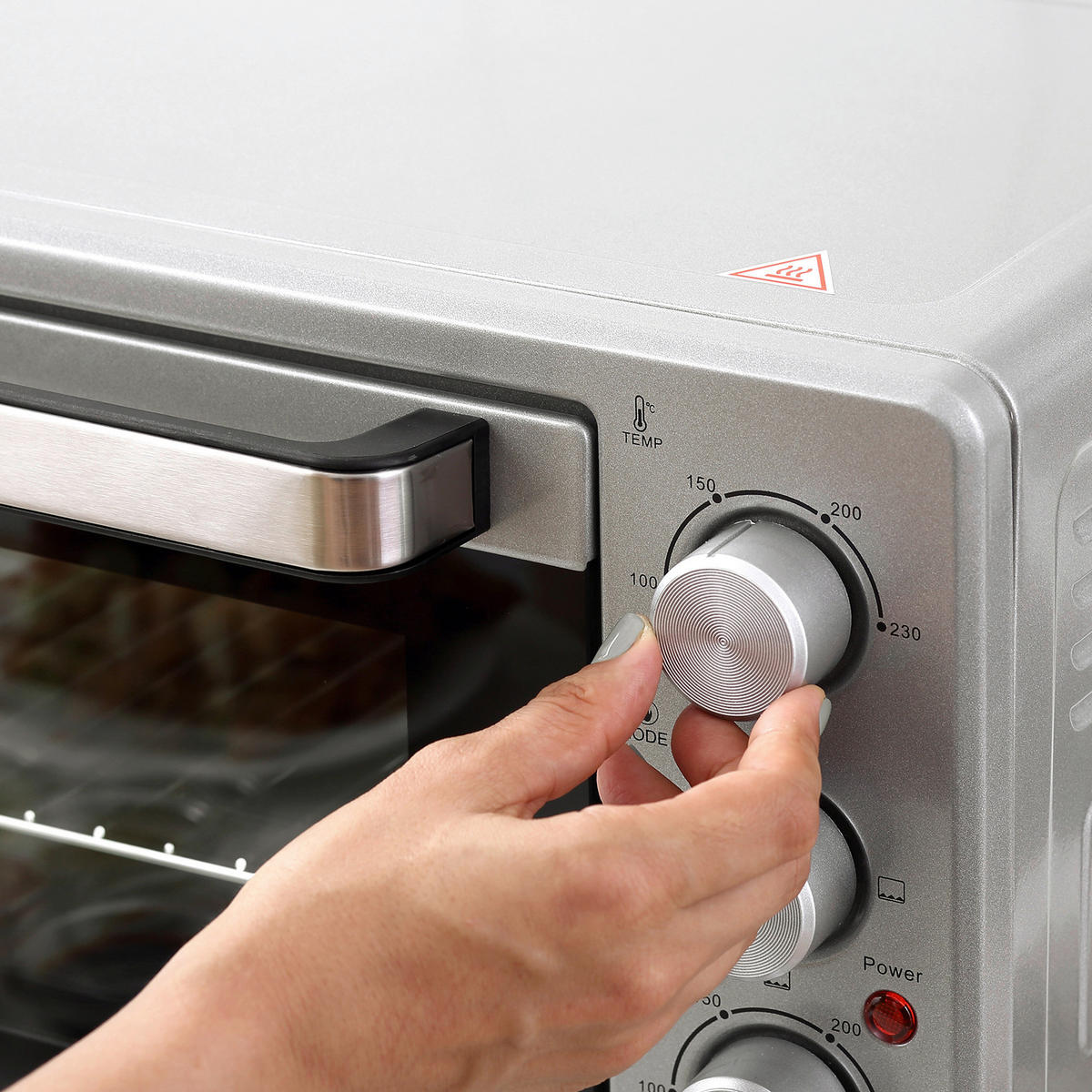 HOMCOM Küchengerät 800-087SR silber Polypropylen B/H/L: ca. 38,1x52,2x33,5 cm Minibackofen - silber (33,50/38,10/52,20cm) - HOMCOM