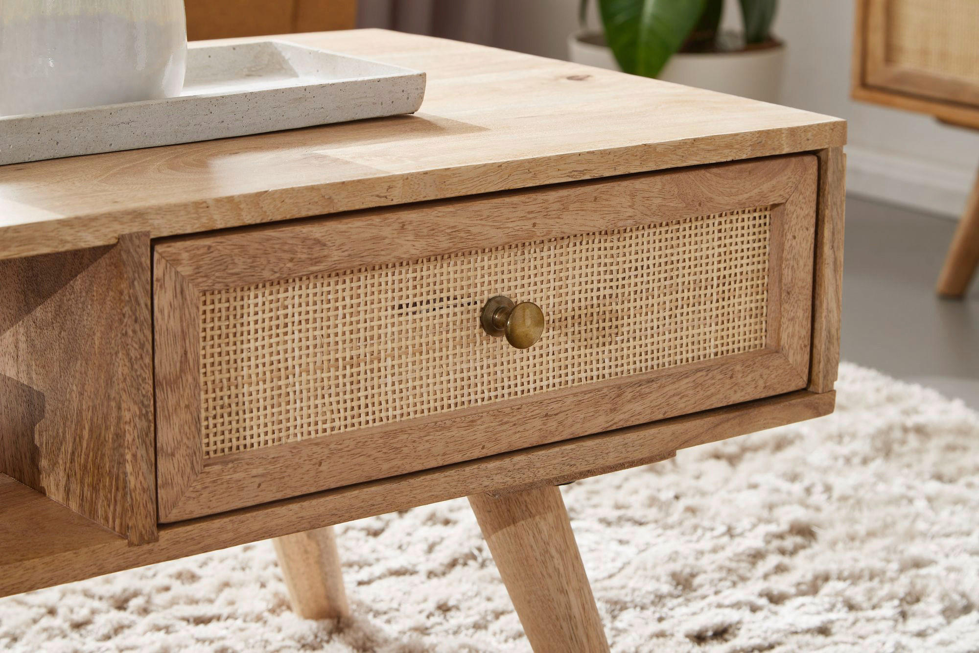 Couchtisch braun B/H/T: ca. 90x40x45 cm Couchtisch - braun (90,00/40,00/45,00cm) - Wohnling