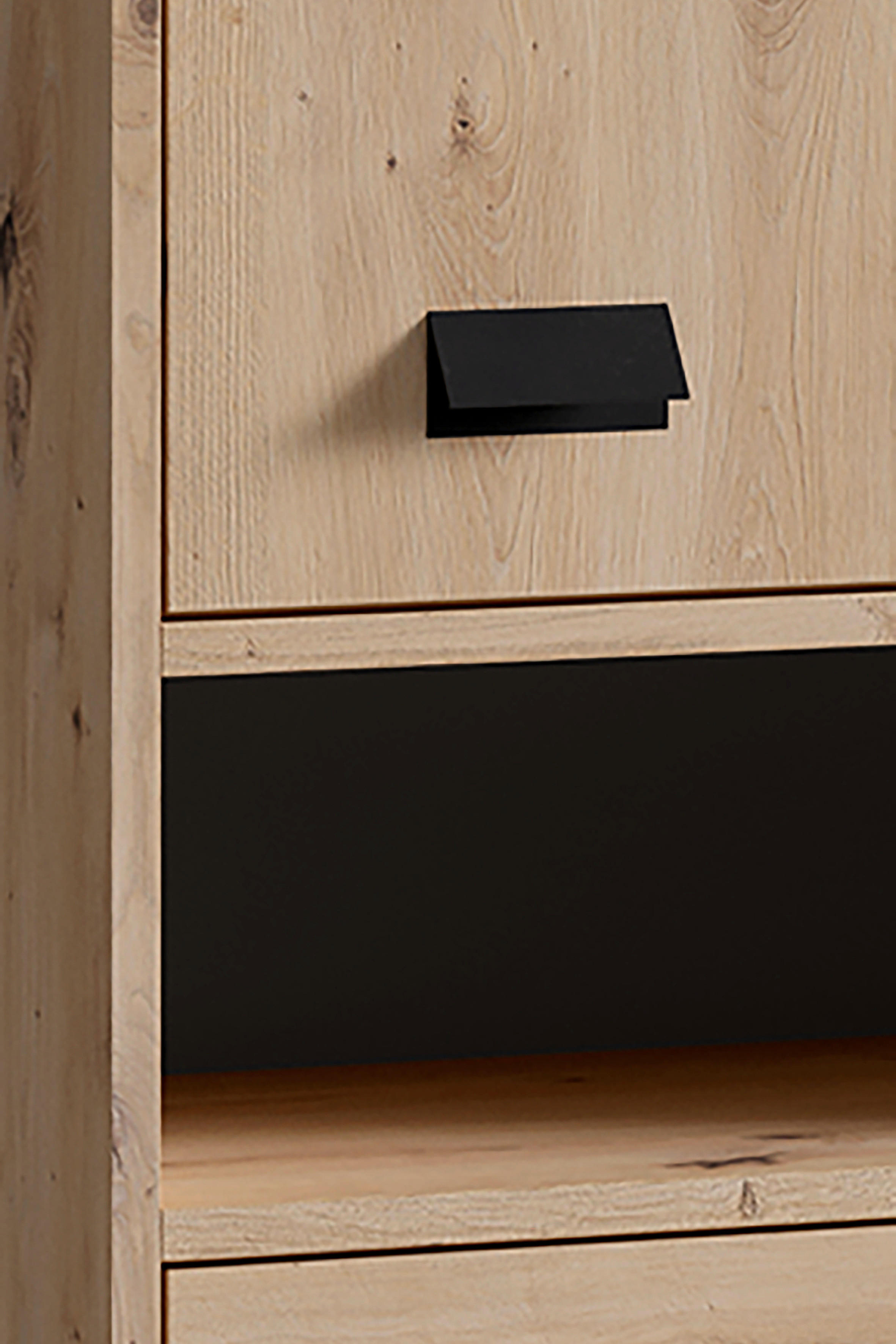 Hochschrank WELLNESS Eiche Artisan Nachbildung schwarz schwarz B/H/T: ca. 54x193x31 cm WELLNESS - Eiche/schwarz (54,00/193,00/31,00cm) - byLIVING