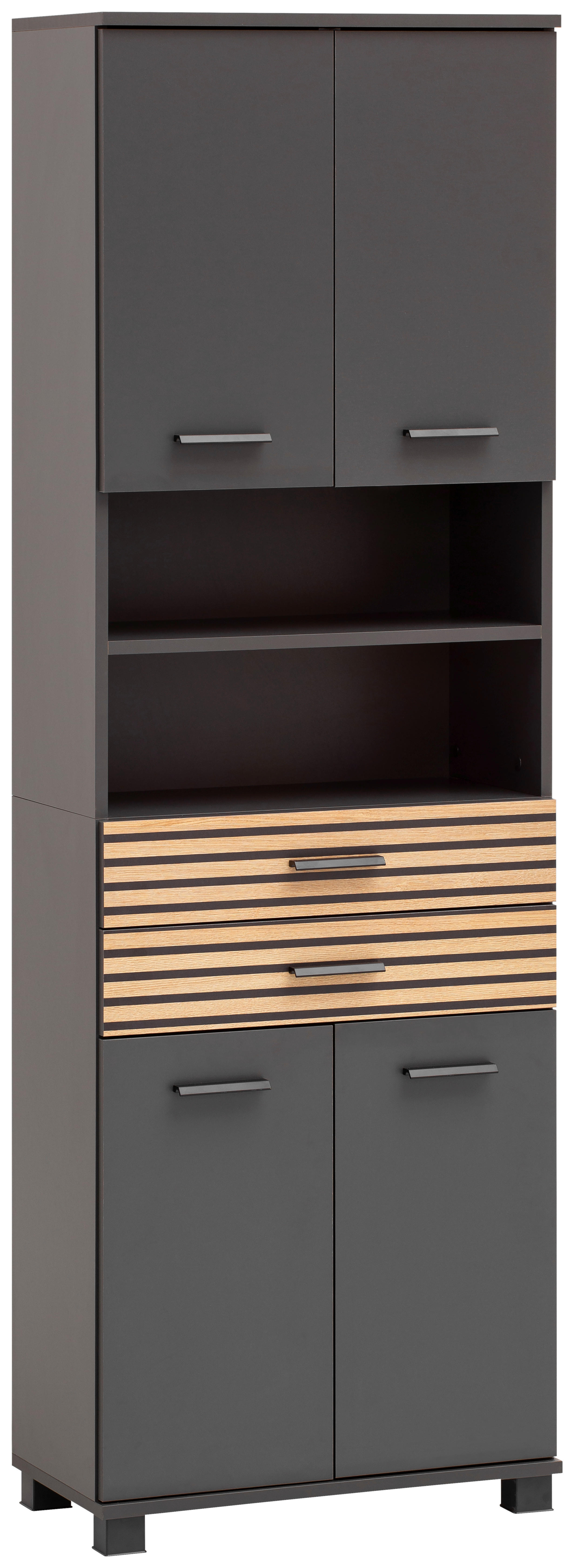 Hochschrank Katta anthrazit B/H/T: ca. 59,8x180,9x32,6 cm Katta - anthrazit (59,80/180,90/32,60cm) - Schildmeyer