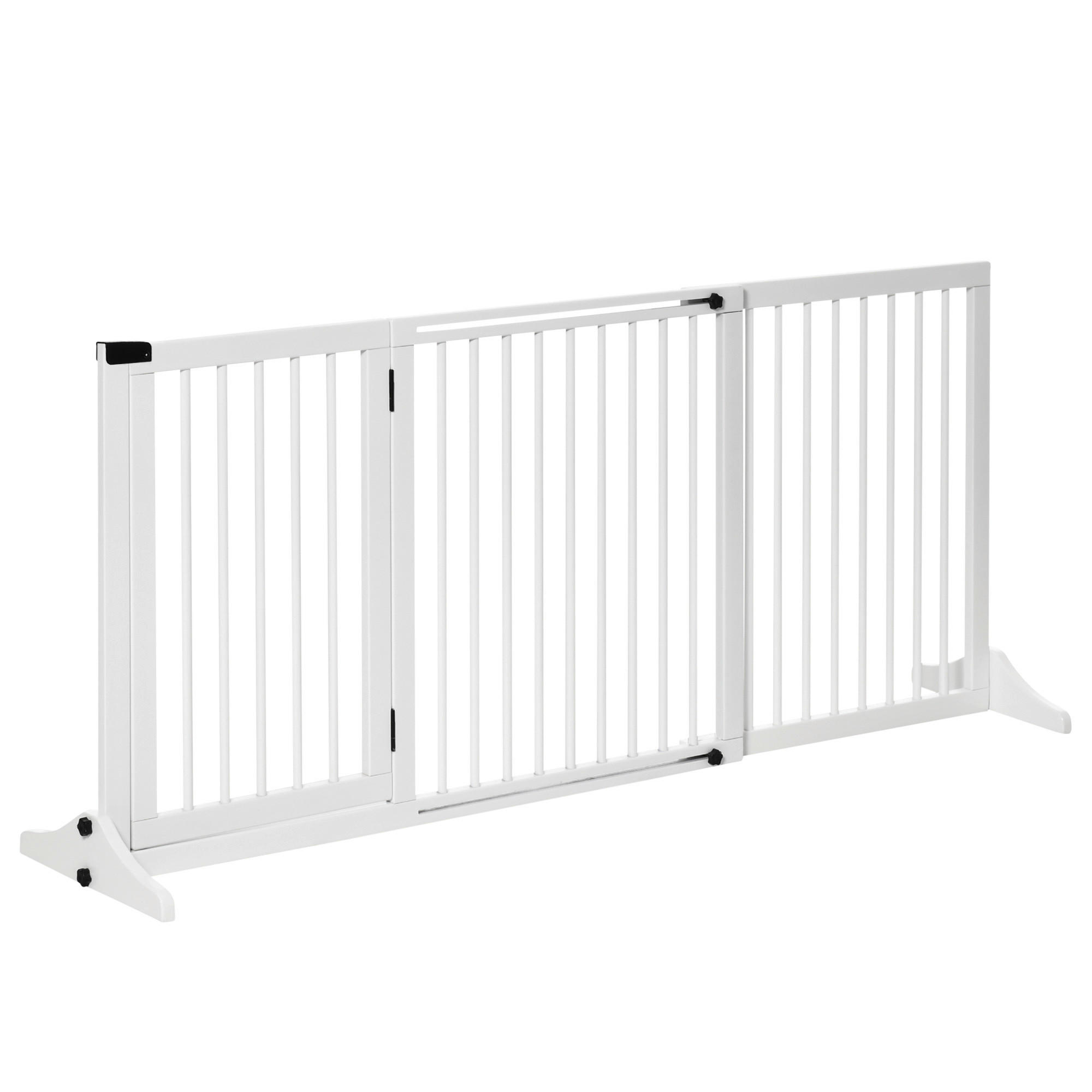 PawHut Schutzgitter weiß Edelstahl B/H/L: ca. 36x166x71 cm Türschutzgitter - weiß (71,00/36,00/166,00cm) - PawHut