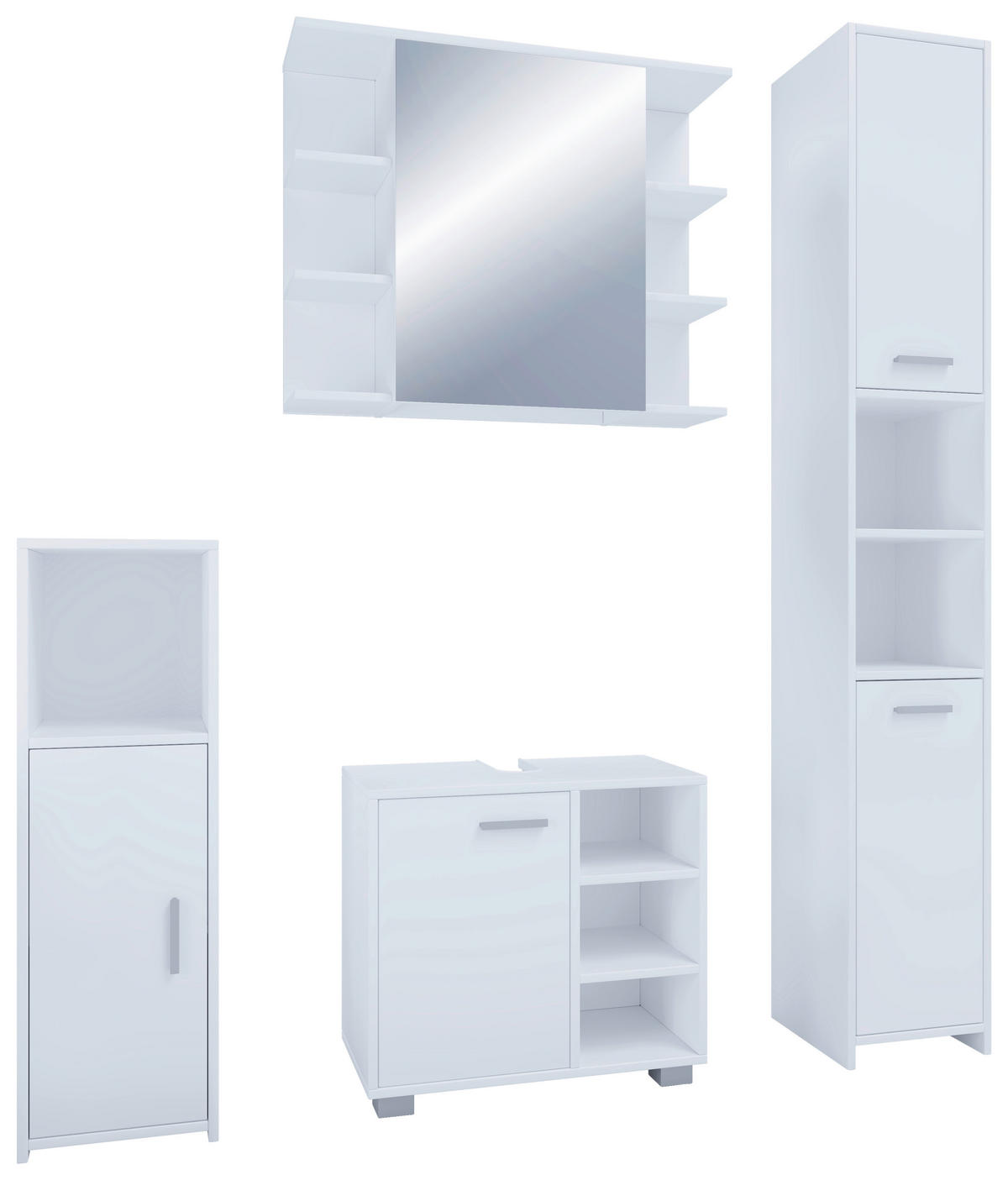 Badezimmer-Set Zalo weiß B/H/T: ca. 60x55x30 cm Zalo - weiß (60,00/55,00/30,00cm) - VCM Möbel