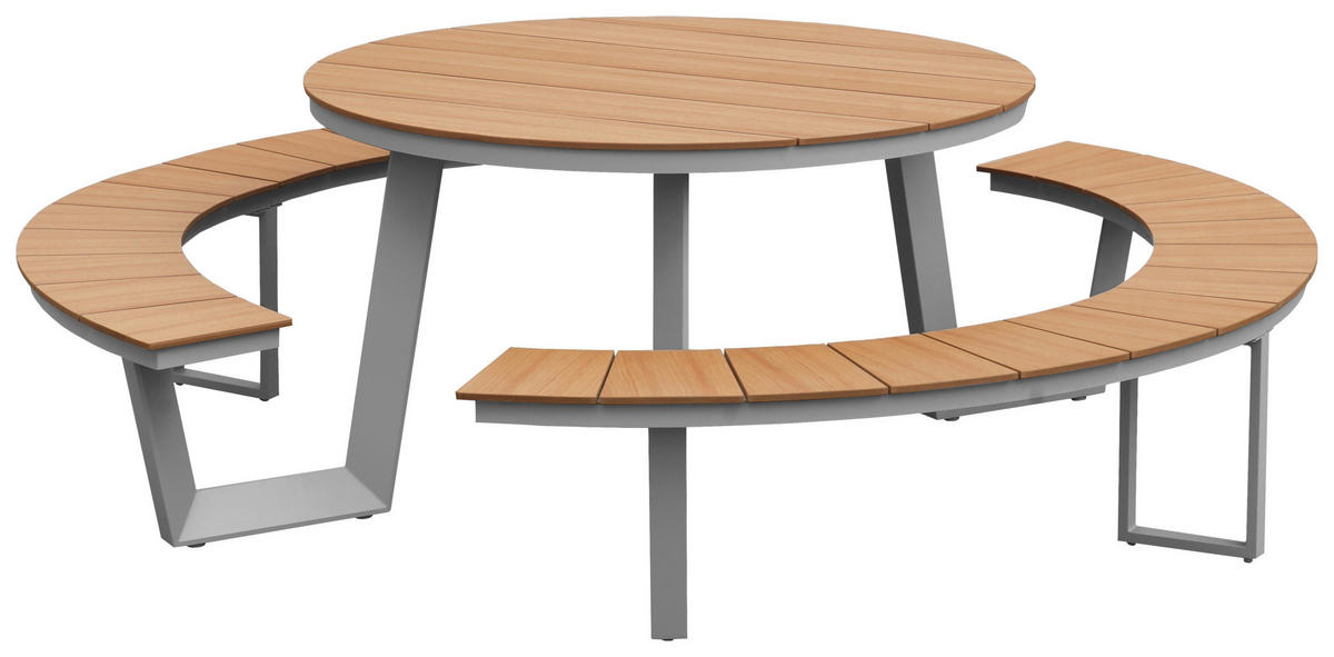 POCOline Gartensitzgruppe grau Alu Gartenset - champagner/grau - POCOline