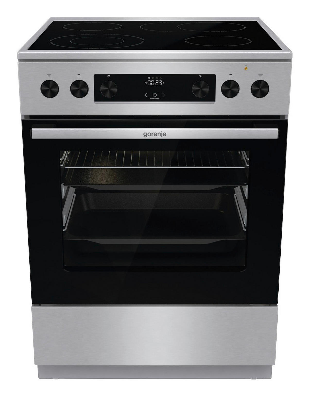 Gorenje Stand-Elektroherd GECS6C70XPA Edelstahloptik B/H/T: ca. 60x85x60 cm Stand-Elektroherd GECS6C70XPA - Edelstahloptik (60,00/85,00/60,00cm) - Gorenje
