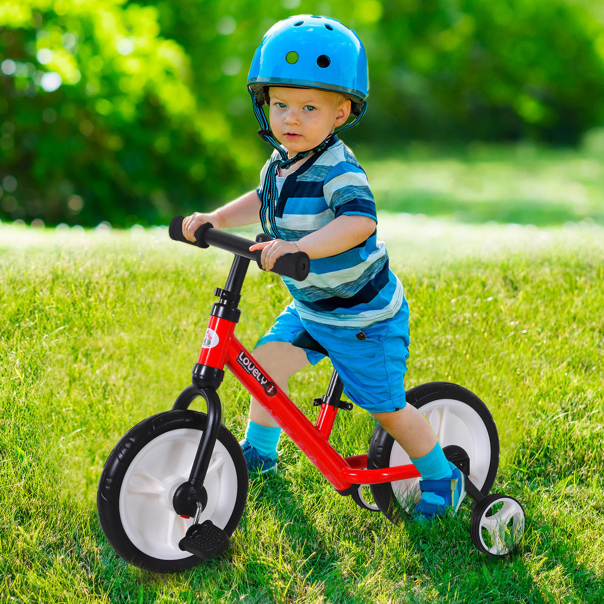 HOMCOM Kinderrad rot B/H/L: ca. 36x54x85 cm Kinderfahrrad_2in1 - rot (85,00/36,00/54,00cm) - HOMCOM