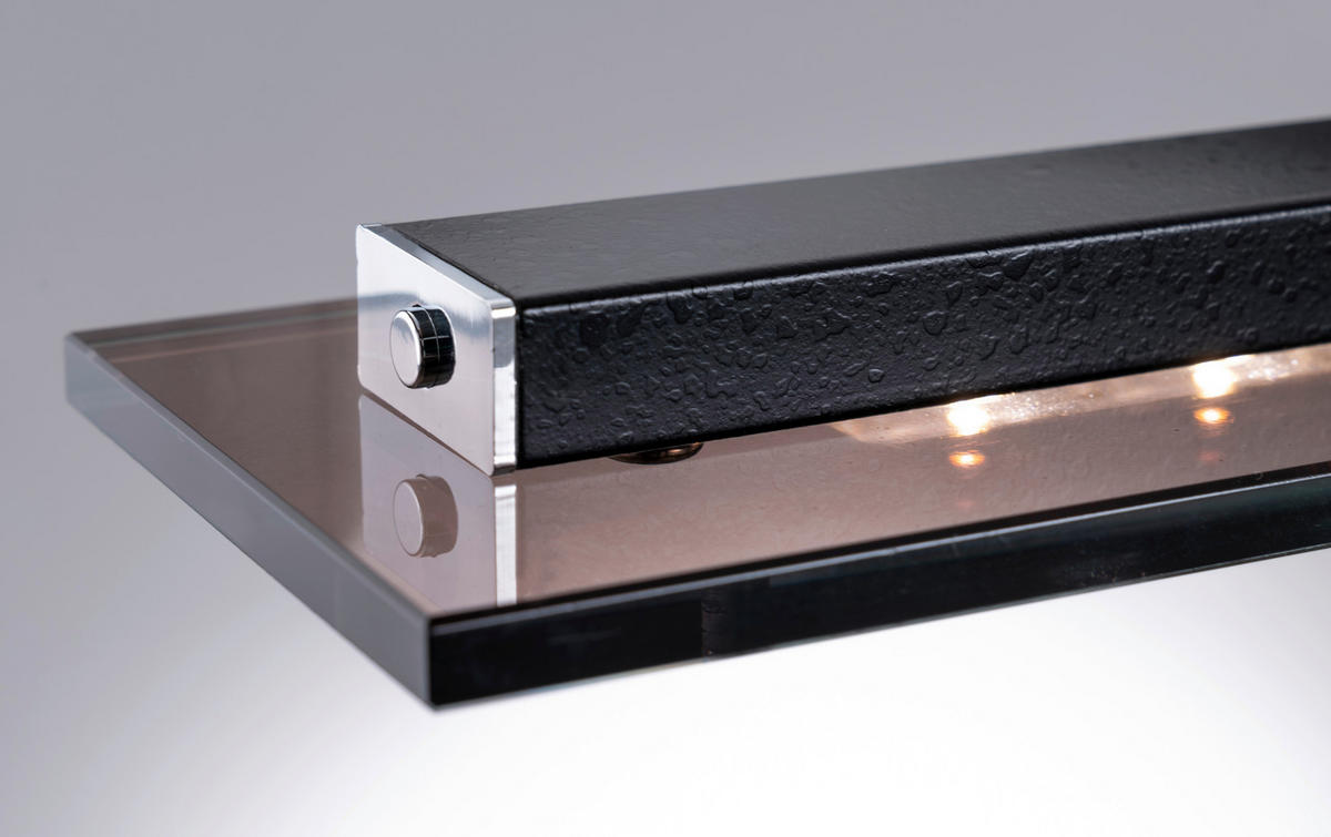 Fischer & Honsel LED-Pendelleuchte 60442 Rauch Chrom schwarz Glas Metall B/H/T: ca. 88x150x9 cm 1.0 Brennstellen Tenso TW - schwarz/Rauch (88,00/150,00/9,00cm) - Fischer & Honsel