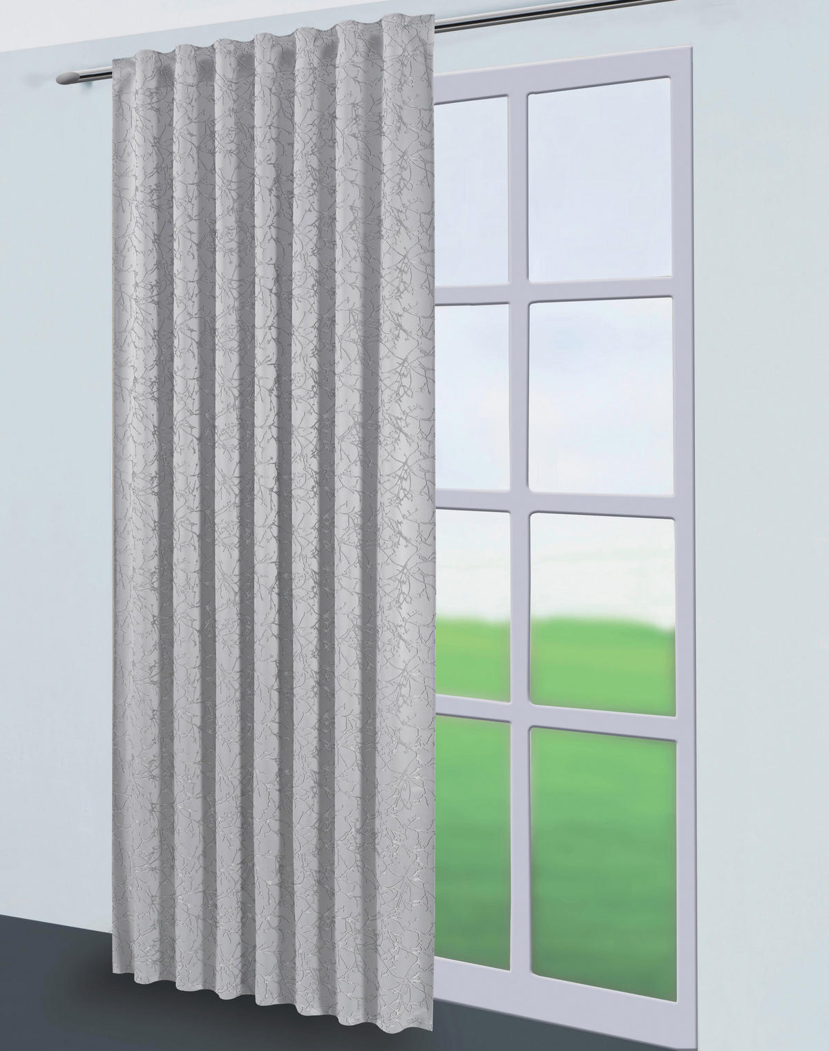 Kombivorhang Sibel silber B/L: ca. 140x245 cm Sibel - silber (140,00/245,00cm)