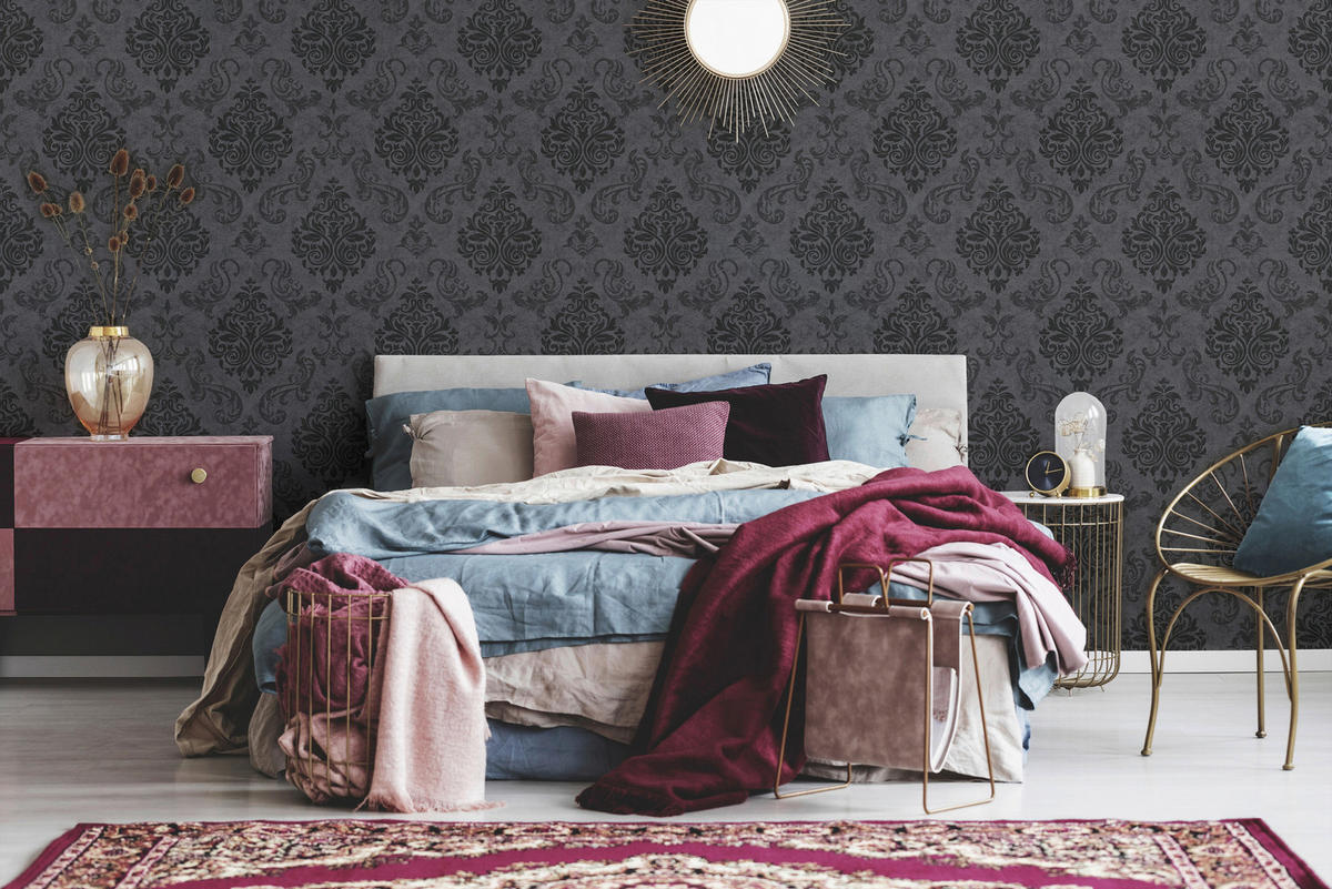 A.S.Creation Vliestapete Memory 3 Barock schwarz B/L: ca. 53x1005 cm Memory 3 - schwarz (53,00/1005,00cm) - A.S.Creation