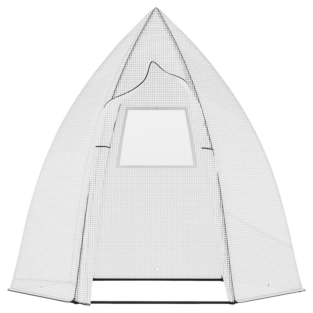 Outsunny Gewächshaus B/H/L: ca. 140x180x160 cm Gewächshaus - weiß (160,00/140,00/180,00cm) - Outsunny