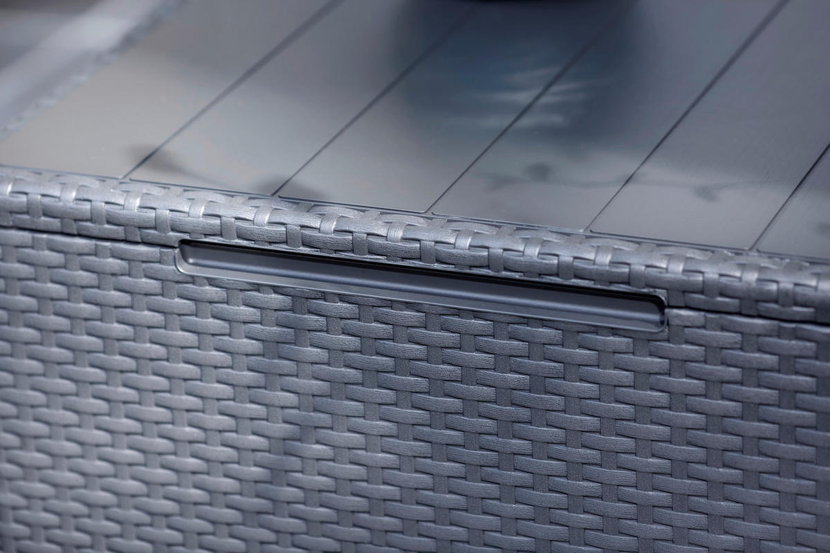 Jardin Aufbewahrungstisch Claire Graphit Polypropylen B/H/L: ca. 55,5x38,5x55,5 cm Claire - Graphit (55,50/55,50/38,50cm) - Jardin