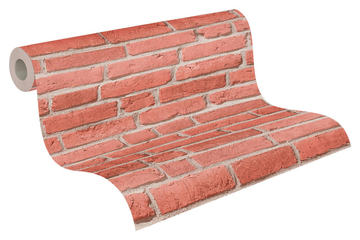 A.S.Creation Vliestapete Best of Wood`n Stone 2nd Edition Steine rot B/L: ca. 53x1005 cm Best of Wood`n Stone 2nd Edition - rot (53,00/1005,00cm) - A.S.Creation