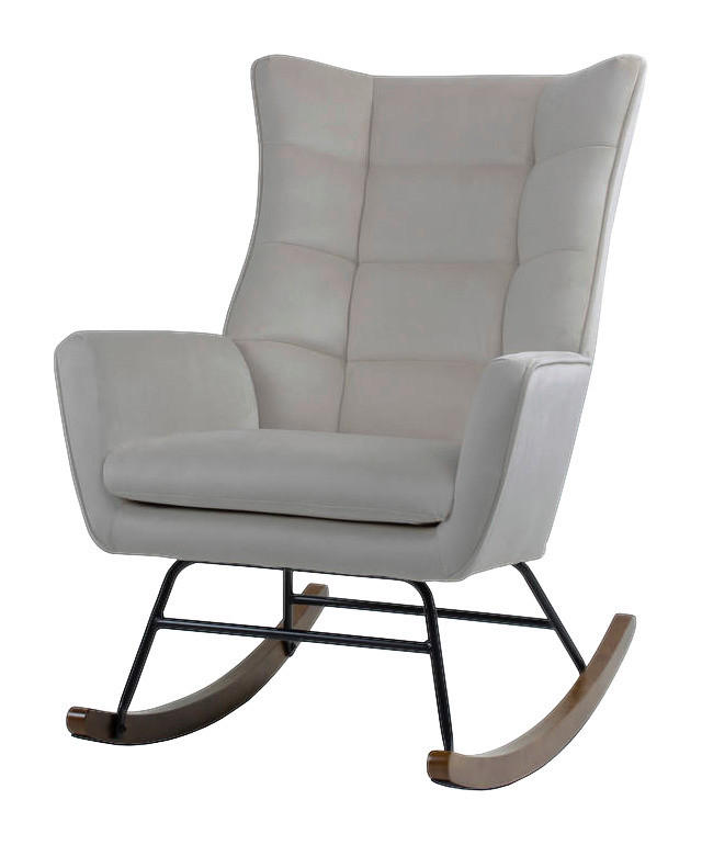 Schaukelstuhl Bryana 100 grau B/H/T: ca. 88x97x68 cm Bryana 100 - schwarz/grau (88,00/97,00/68,00cm) - 360 Living