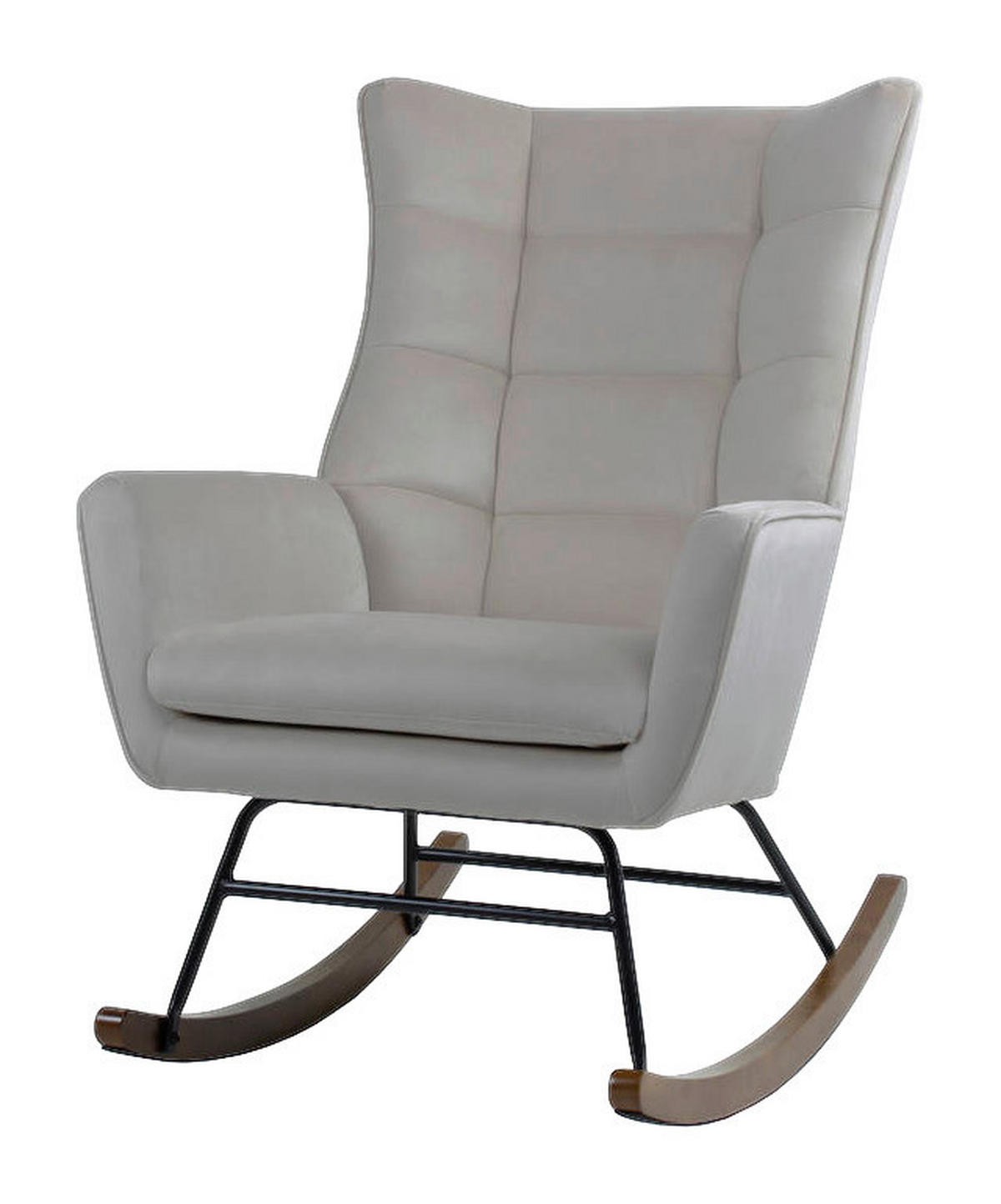 Schaukelstuhl Bryana 100 grau B/H/T: ca. 88x97x68 cm Bryana 100 - schwarz/grau (88,00/97,00/68,00cm) - 360 Living
