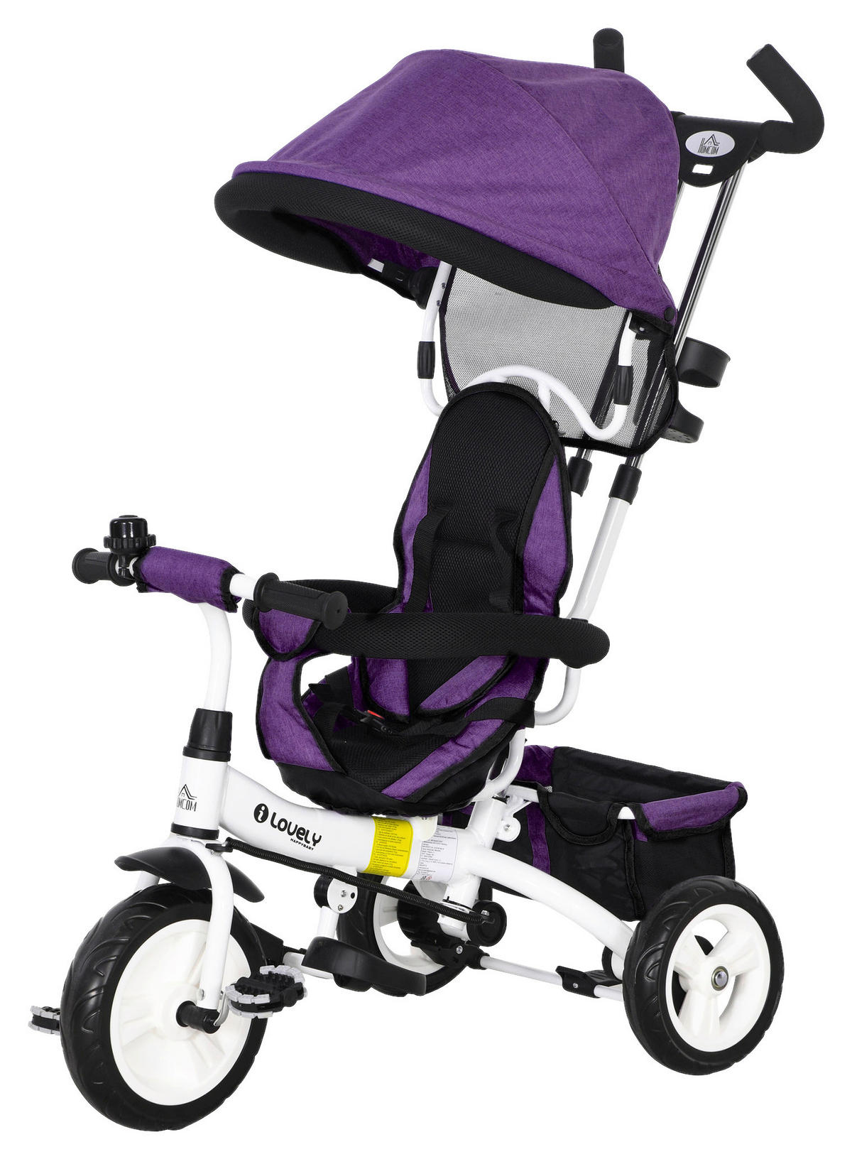 HOMCOM Kinderdreirad violett B/H/L: ca. 50x106x95 cm Kinderdreirad - violett (95,00/50,00/106,00cm) - HOMCOM