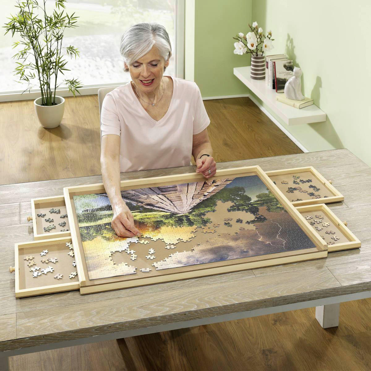 HI Puzzlebrett 1500er B/H/L: ca. 67x4,5x90 cm 1500er - natur (90,00/67,00/4,50cm) - HI