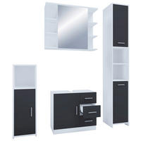 Badezimmer-Set Zalo schwarz B/H/T: ca. 63x56x30 cm Zalo - schwarz (63,00/56,00/30,00cm) - VCM Möbel
