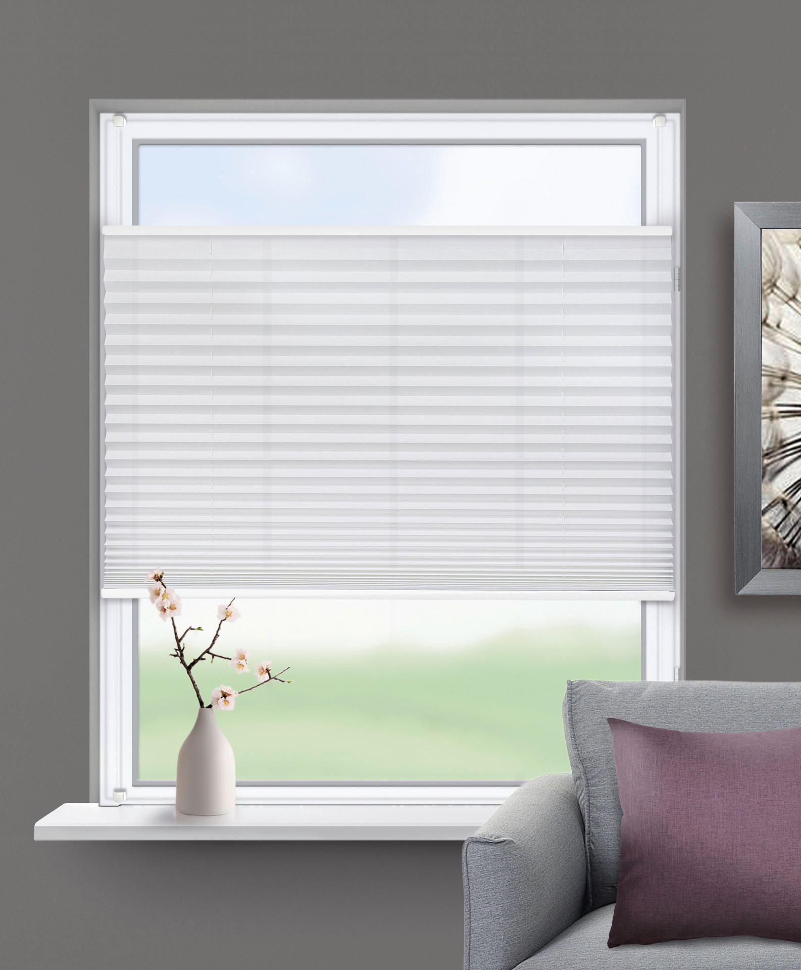 ACUS design collection Spannplissee weiß B/L: ca. 40x130 cm Spannplissee_TL_Crash - weiß (40,00/130,00cm) - ACUS design collection